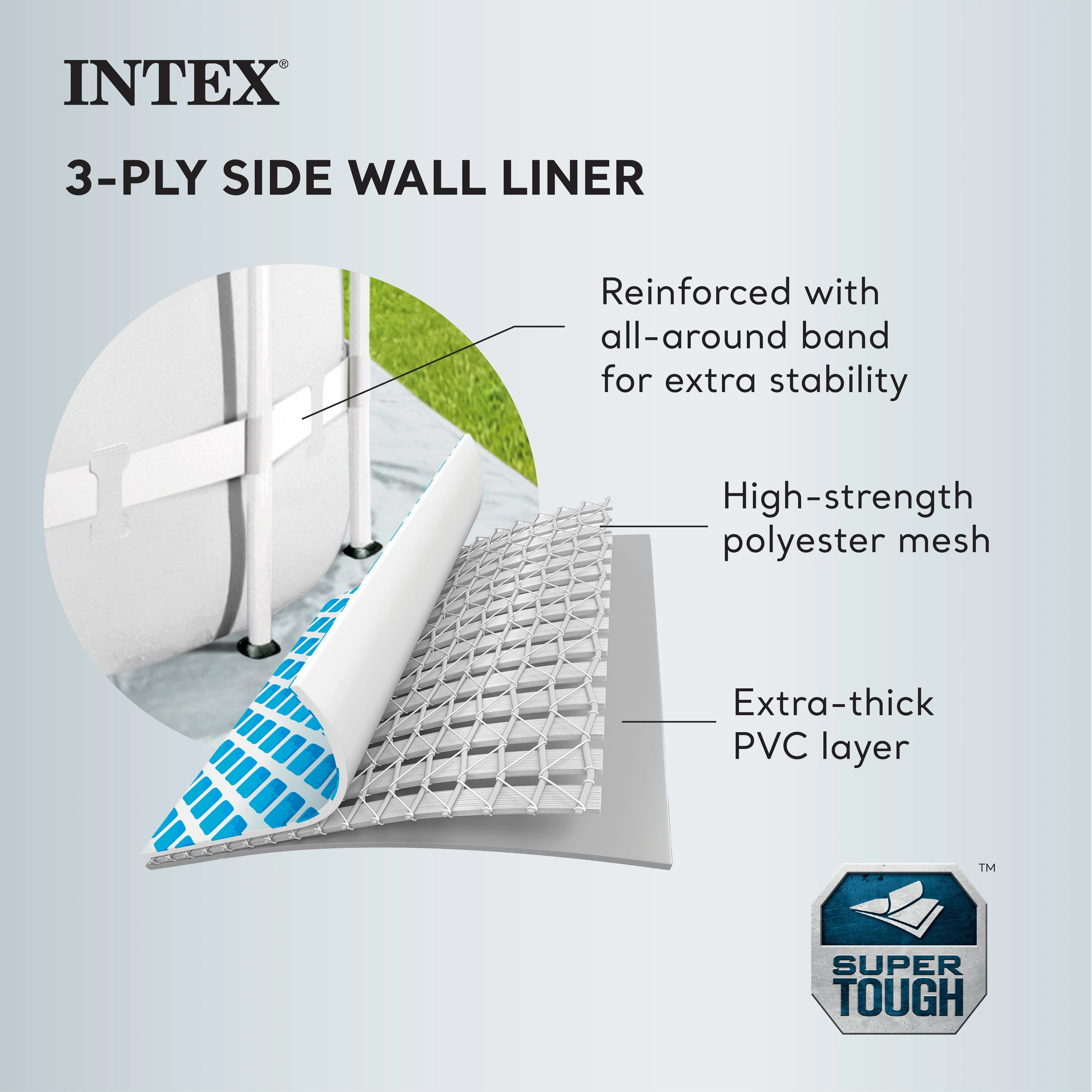 Intex 12 foot x 30 inch Prism Frame Round Above Ground Swimming Pool, (No Pump) - Image 5
