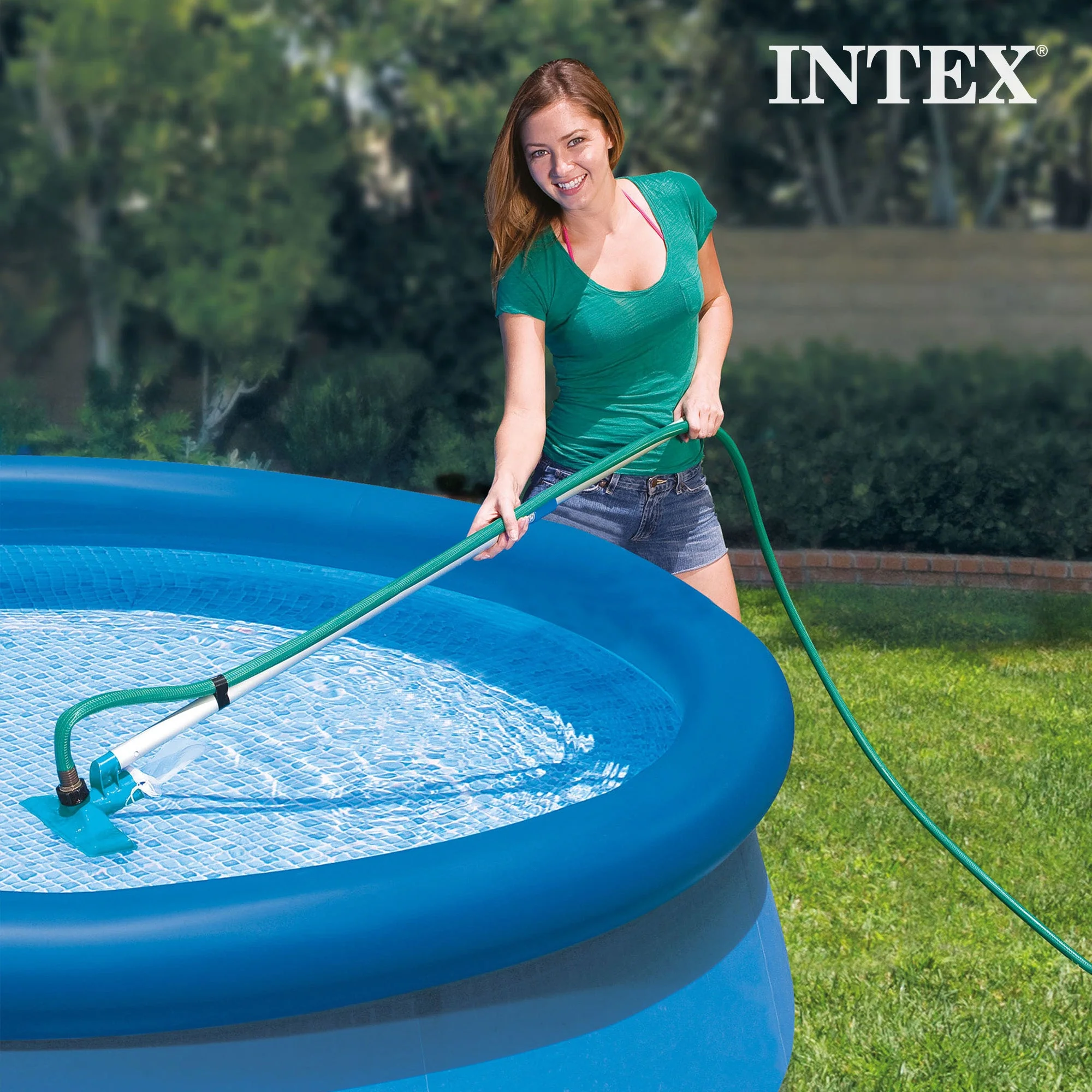 Intex 15' x 42" Easy Set Portable Inflatable Swimming Pool and Maintenance Kit - Image 7
