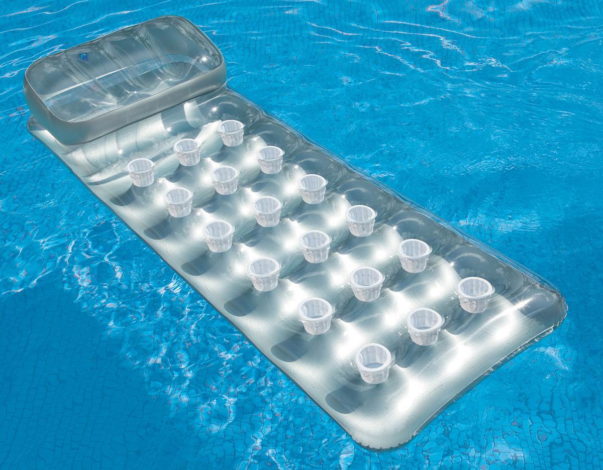 Intex 18-Pocket Mattress Suntanner Pool Lounger w/ Headrest (6 Pack) | 58894EP - Image 2