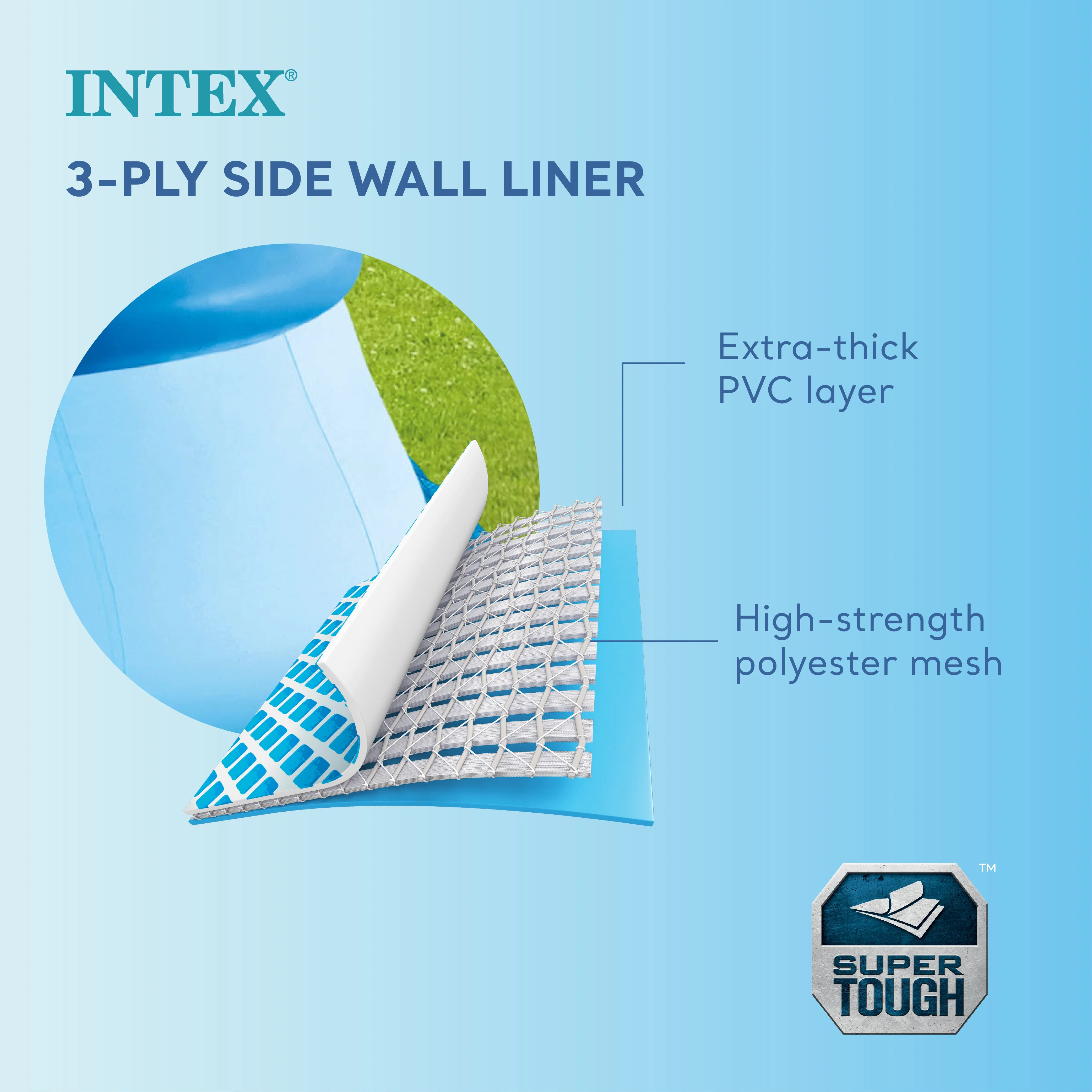 Intex 26175EH 18' x 48" Inflatable Round Outdoor Above Ground Swimming Pool Set - Image 6