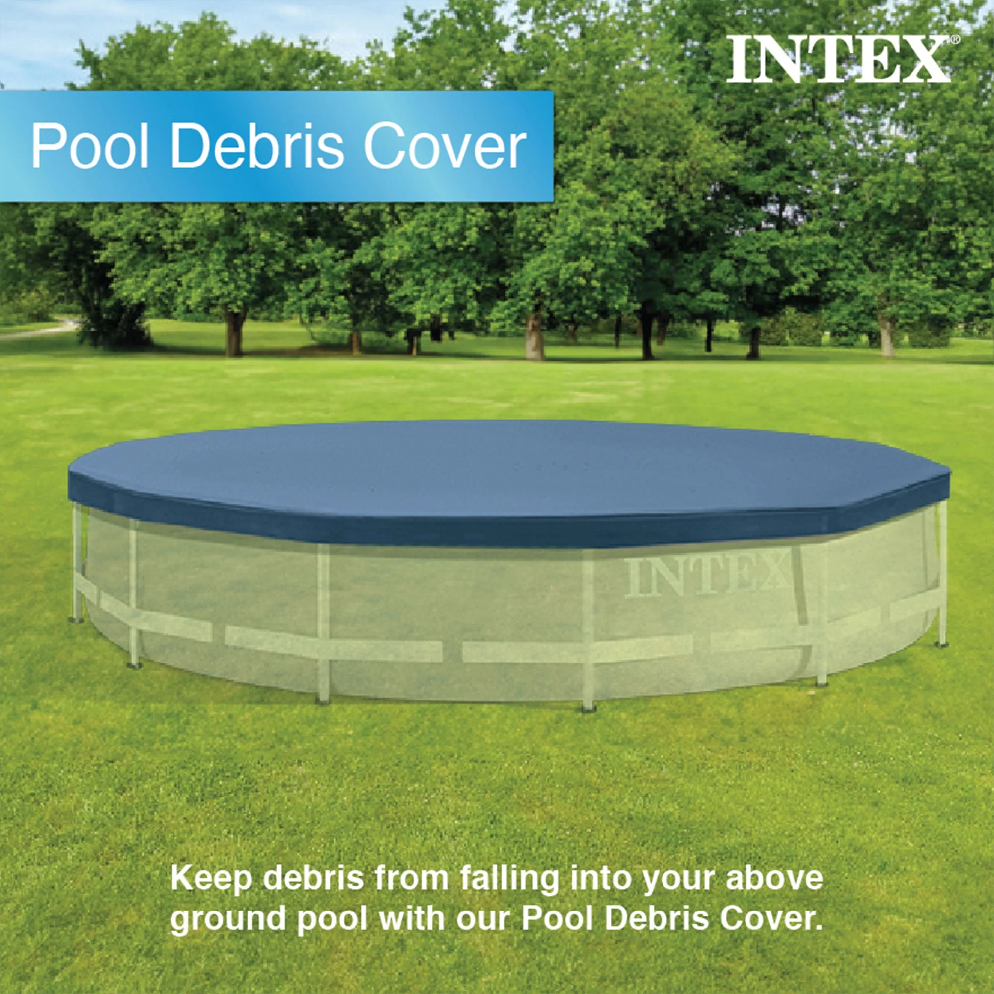 Intex 28031E 12 Foot Round Above Ground Swimming Pool Cover, (Pool Cover Only) - Image 4