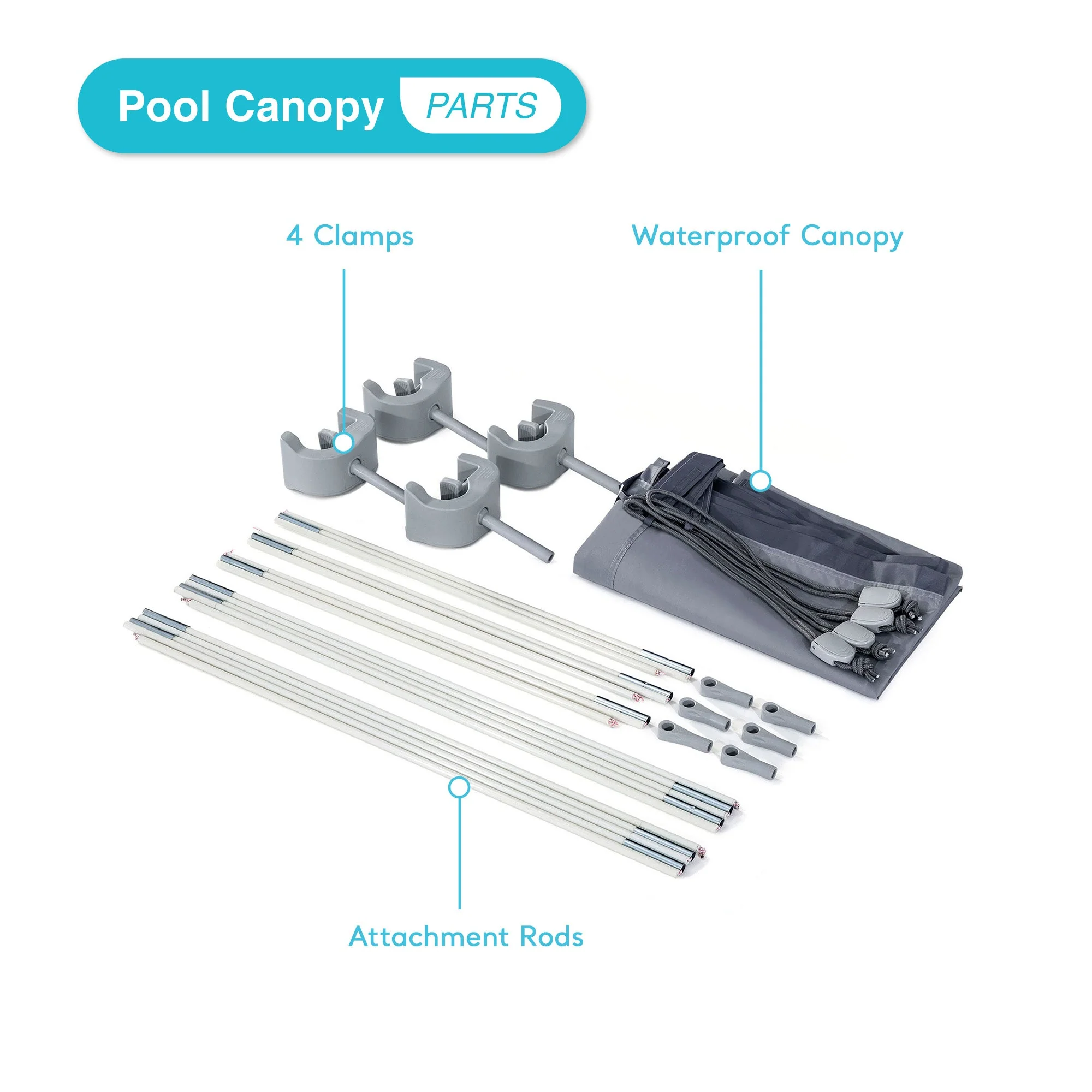 Intex 28054E Protective Canopy for 9 Foot or Smaller Rectangular Swimming Pools - Image 3