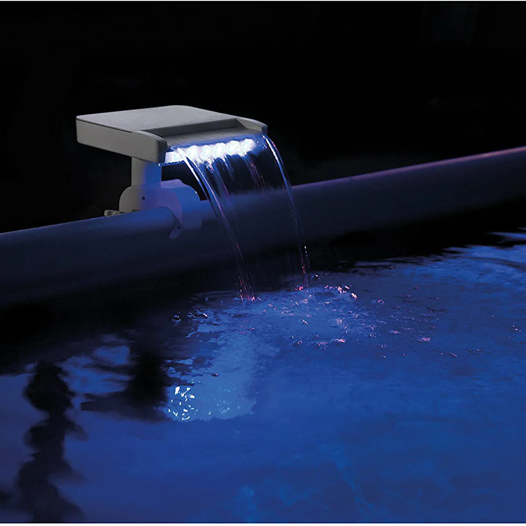 Intex 28090E Above Ground Swimming Pool 3 Colored LED Relaxing Waterfall Cascade - Image 3