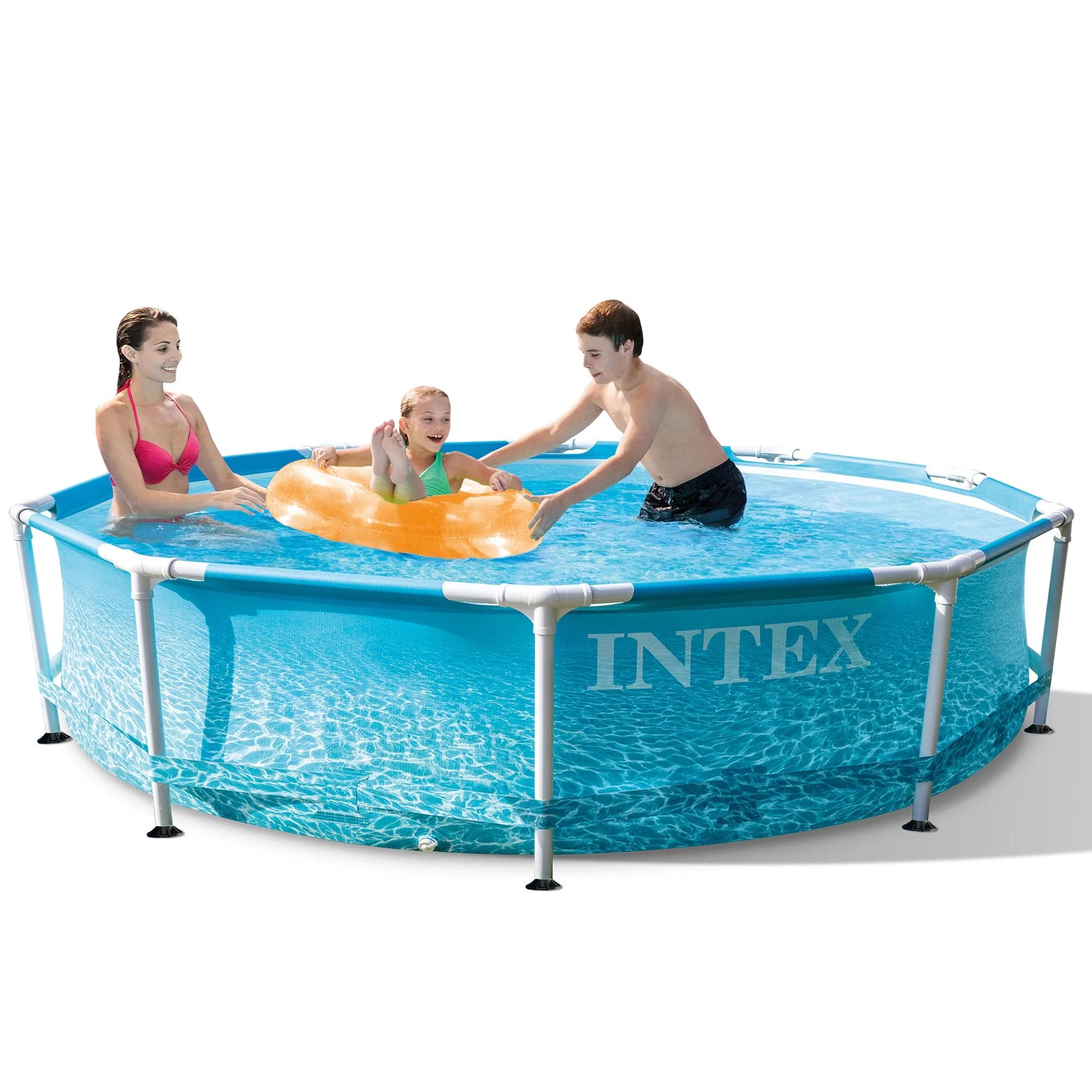 Intex 28207EH 10' x 30" Metal Frame Beachside Swimming Pool w/ Pump and Canopy - Image 5