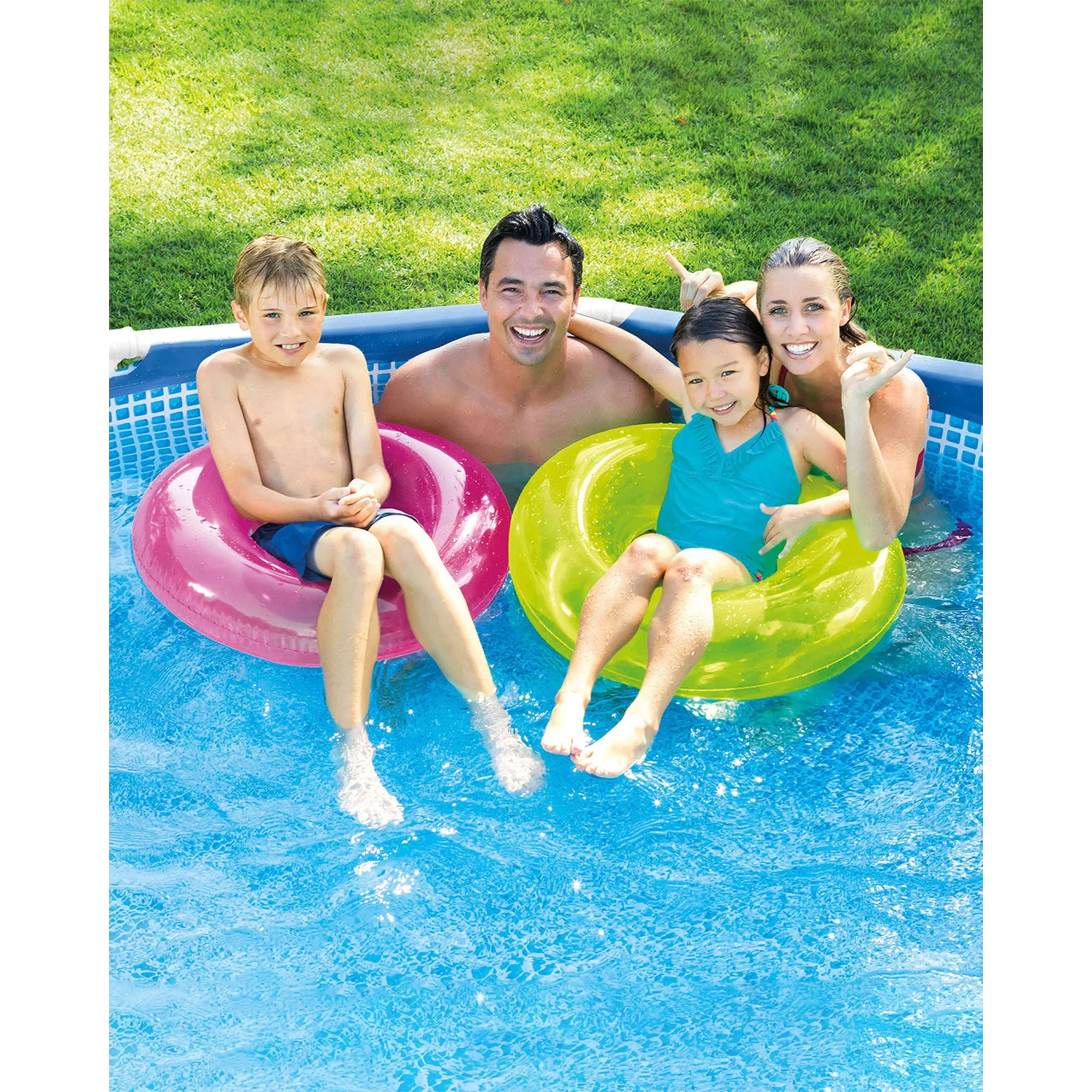 Intex 28241EH 15ft x 48in Metal Frame Above Ground Pool Set with Pump & Cover - Image 12