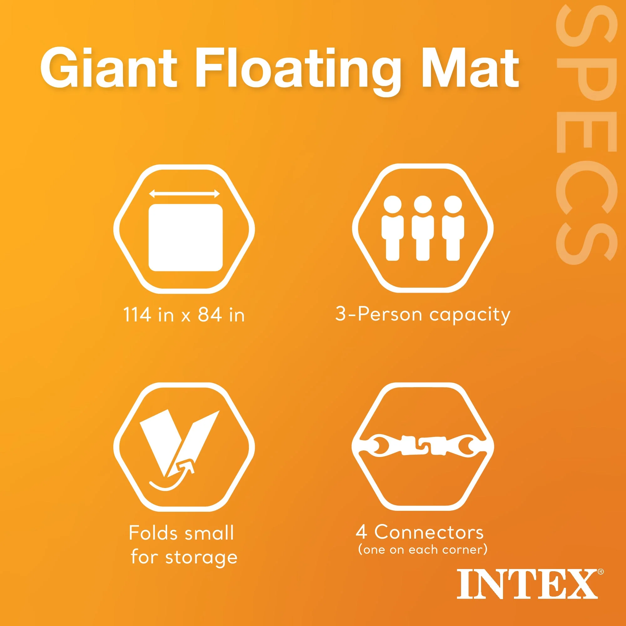 Intex 56841EP Giant Inflatable Floating Water Pool Lake Mat Platform Pad, Teal - Image 2