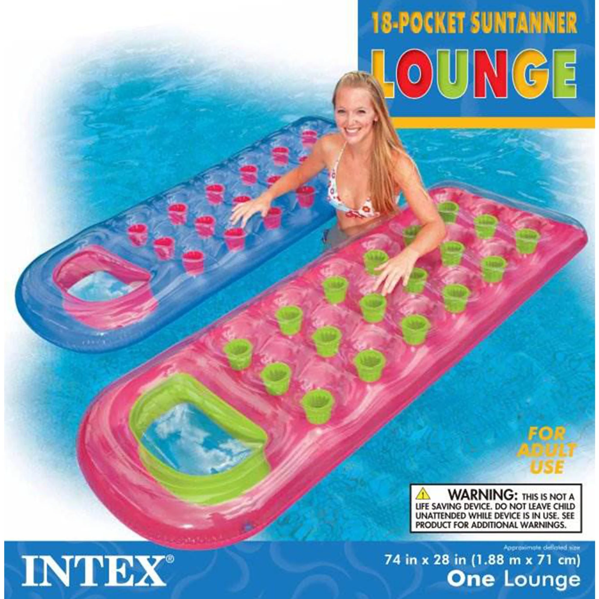 Intex 59895EP 18-Pocket Suntanner Lounge Floating Lounger (Set of 2) - Image 9