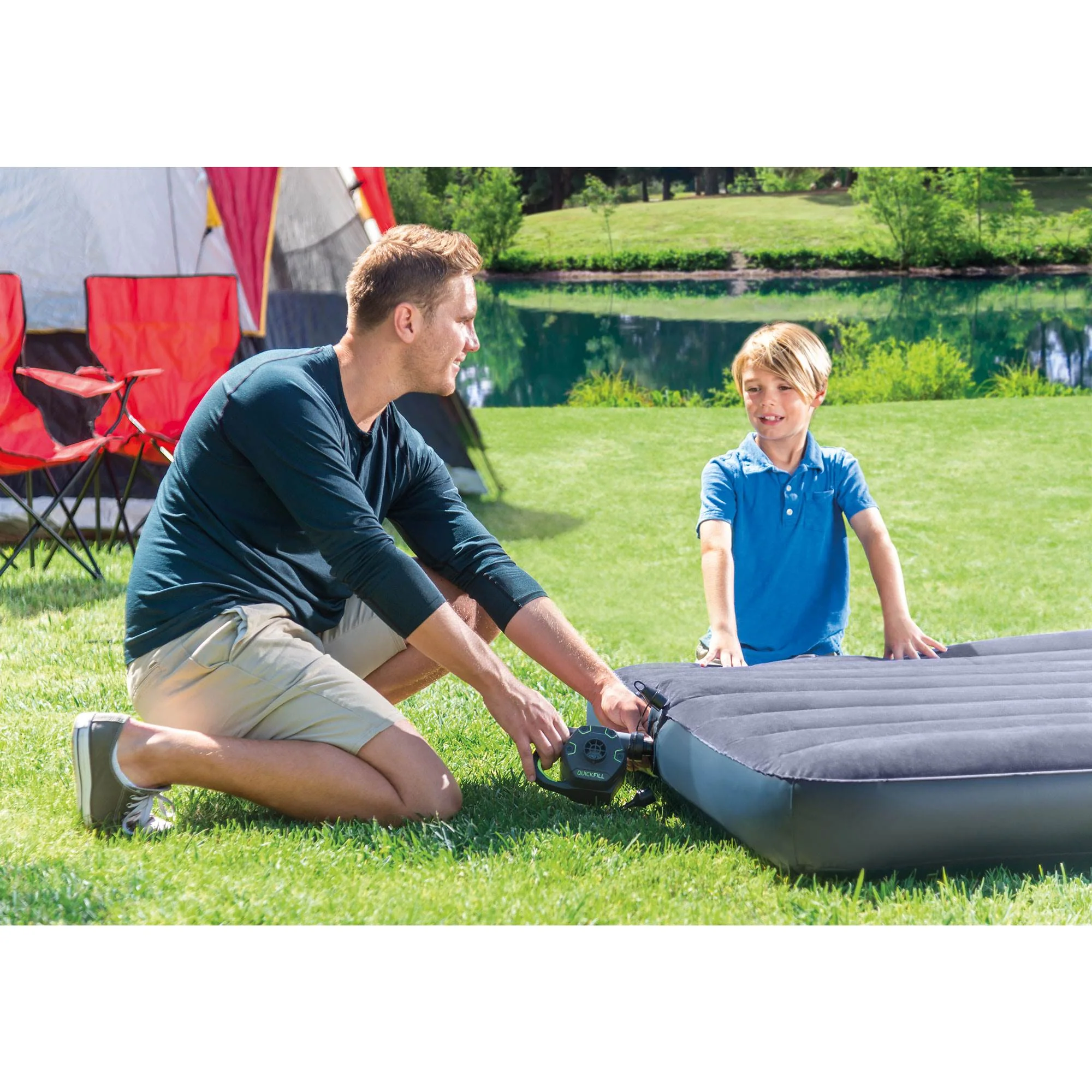 Intex 66641E 120 V Quick Fill Cordless Rechargeable Inflatable Air Bed Pump - Image 4