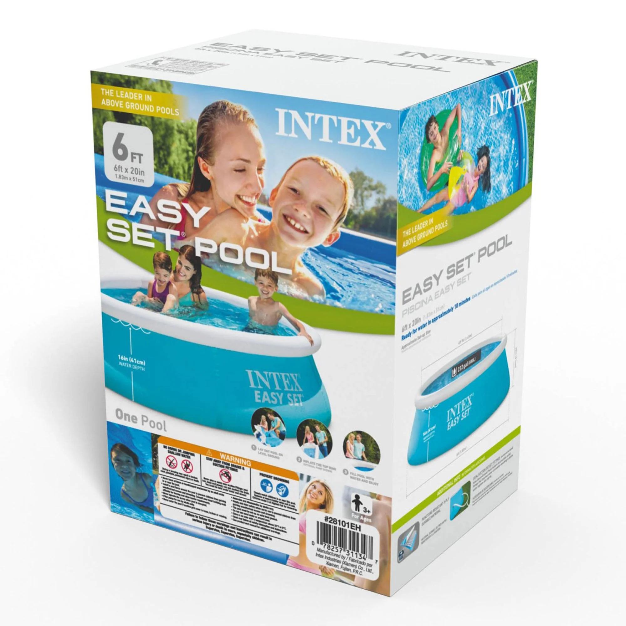 Intex 6ft x 20in Easy Set Inflatable Outdoor Kids Swimming Pool - Image 7