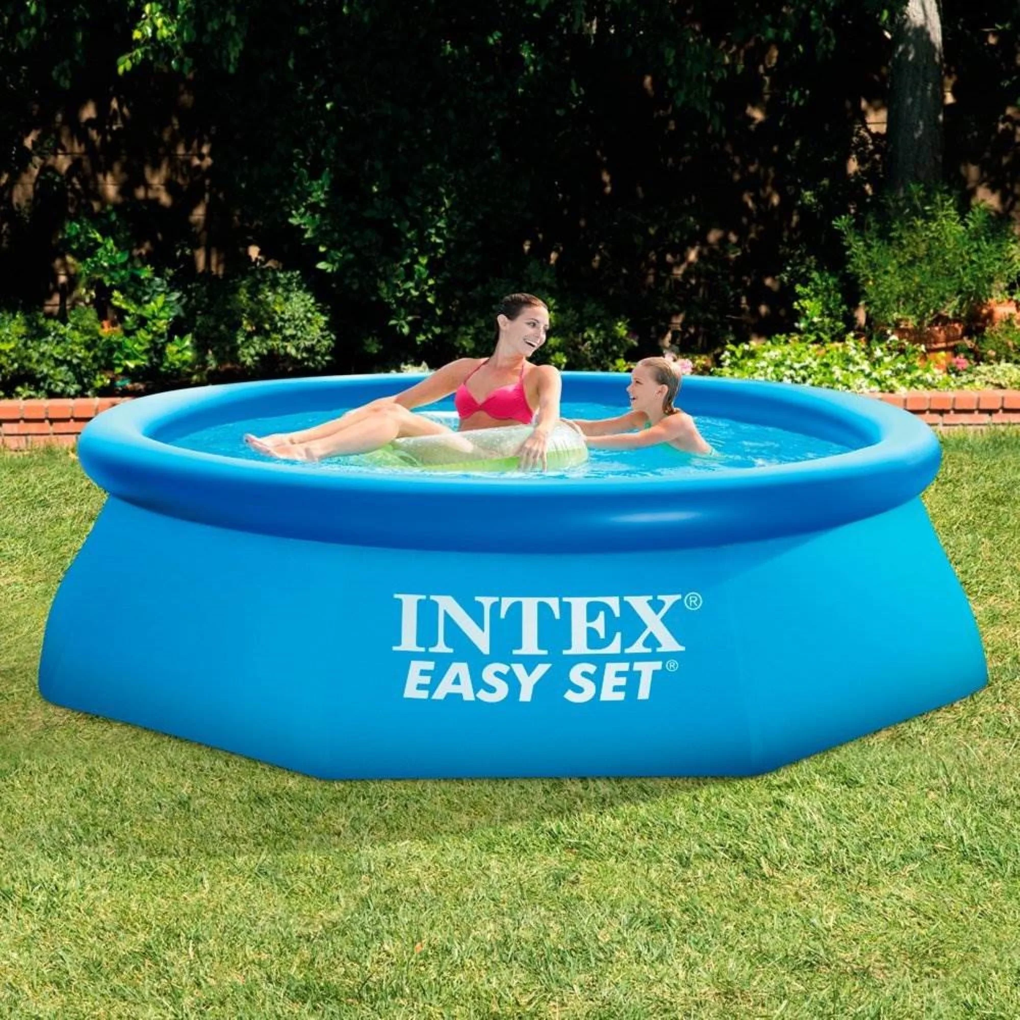Intex 8ft x 30in Easy Set Inflatable Above Ground Polygonal Pool w/ Filter Pump - Image 6