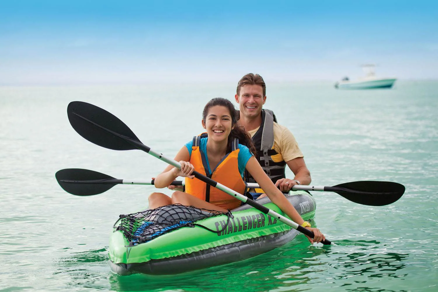 Intex Challenger K2 2-Person Inflatable Sporty Kayak + Oars And Pump (3 Pack) - Image 8