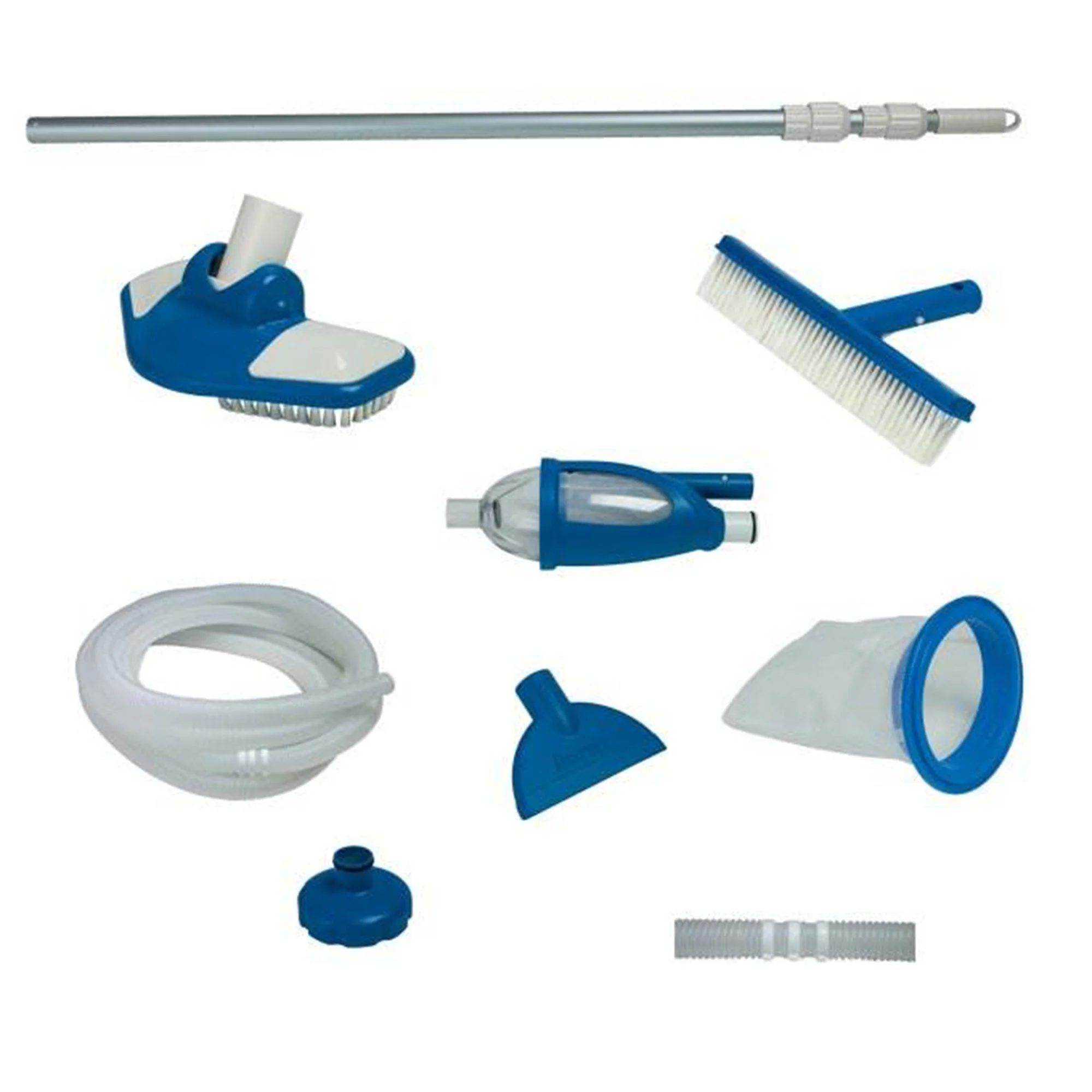Intex Deluxe Maintenance Cleaning Kit & 12-Foot Round Frame Easy Set Pool Cover - Image 2