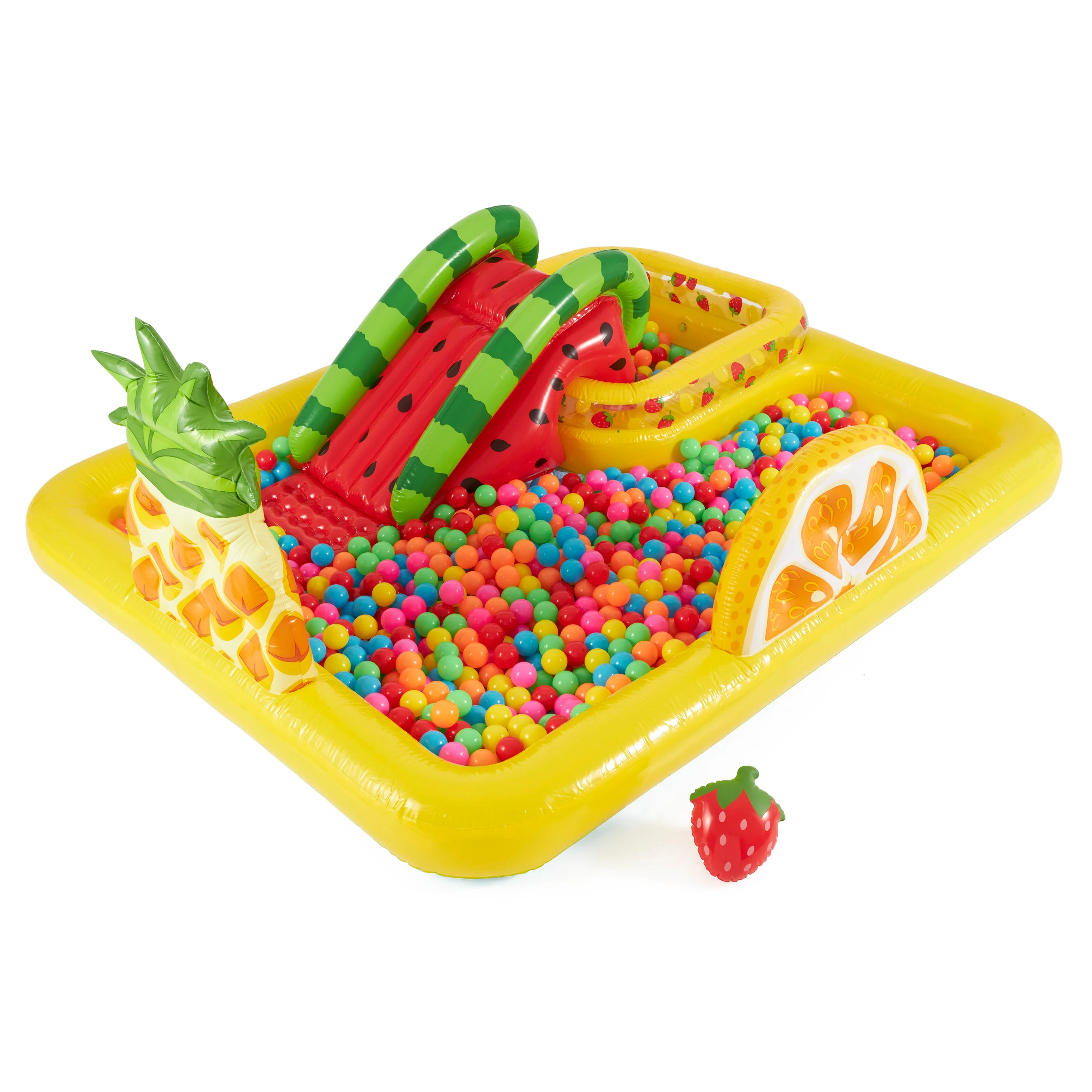 Intex Fun 'N Fruity Outdoor Inflatable Kiddie Pool Play Center with Water Slide - Image 3