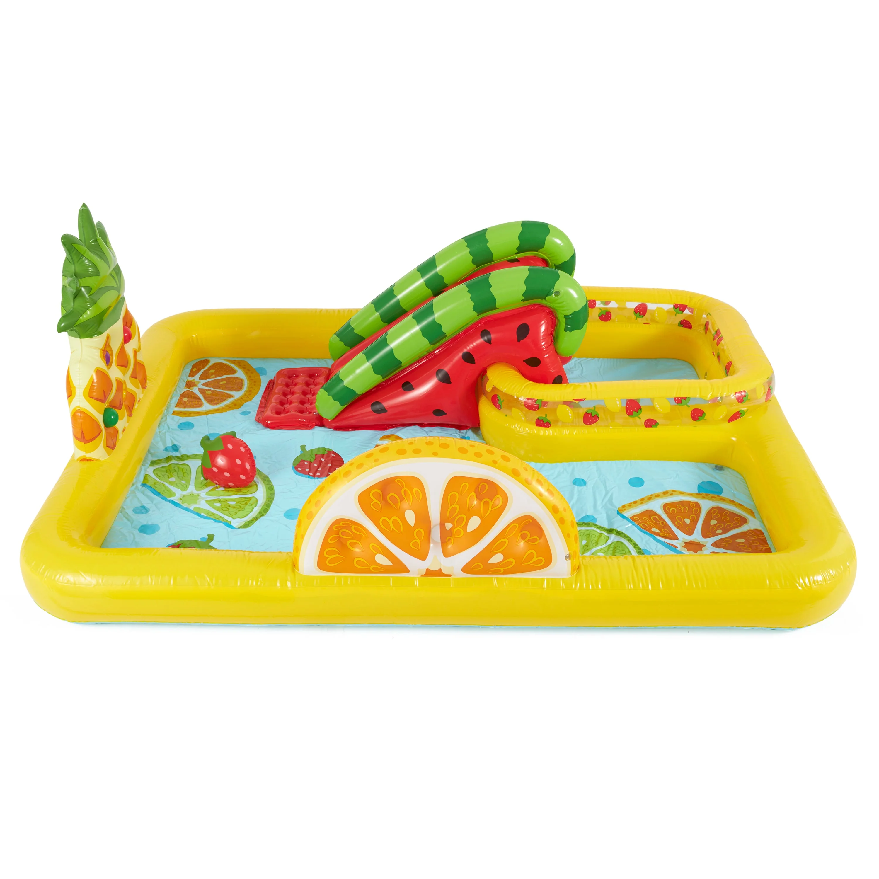 Intex Fun 'N Fruity Outdoor Inflatable Kiddie Pool Play Center with Water Slide - Image 4