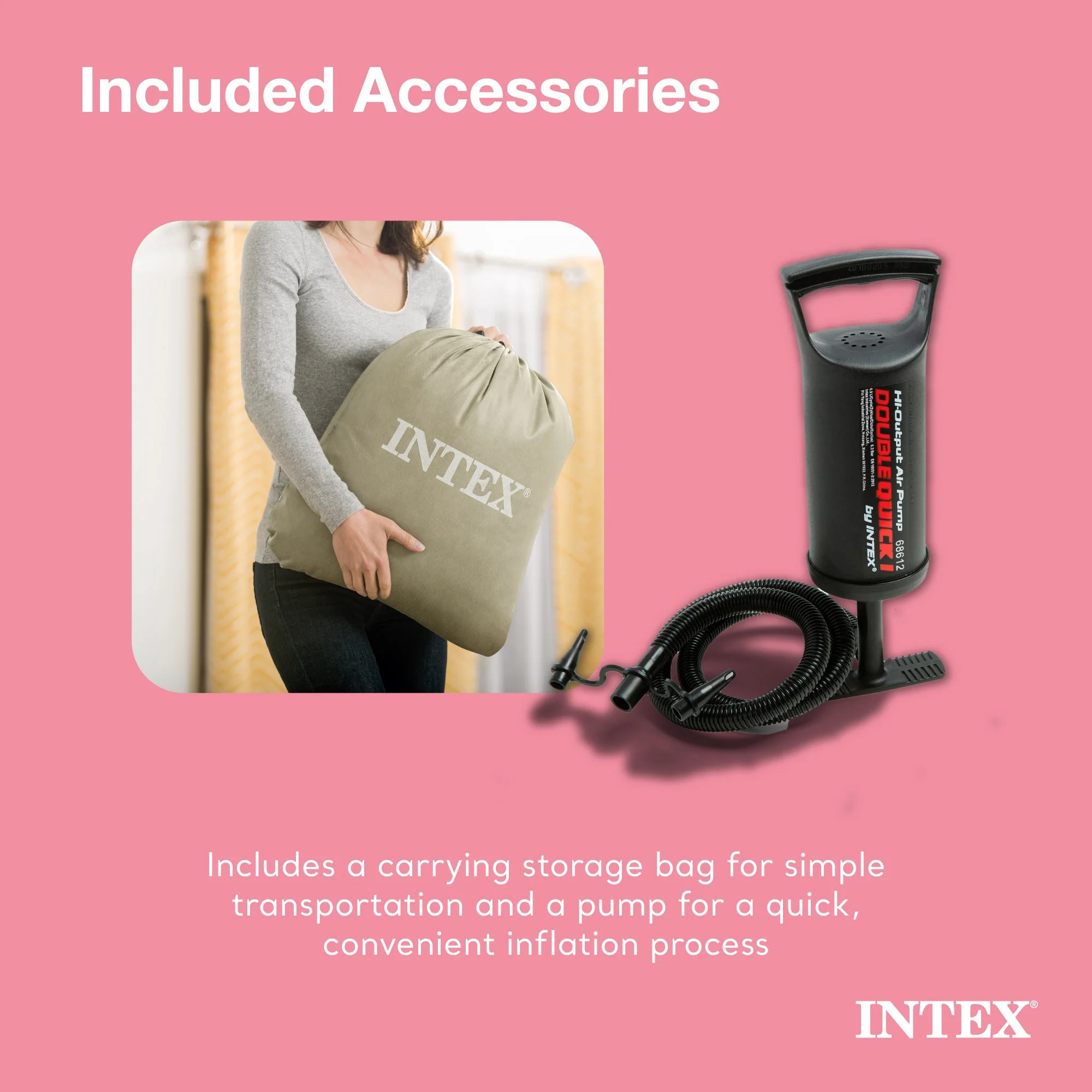 INTEX Inflatable Kidz Travel Bed Set: Air Mattress w/Hand Pump & Electric Pump - Image 8