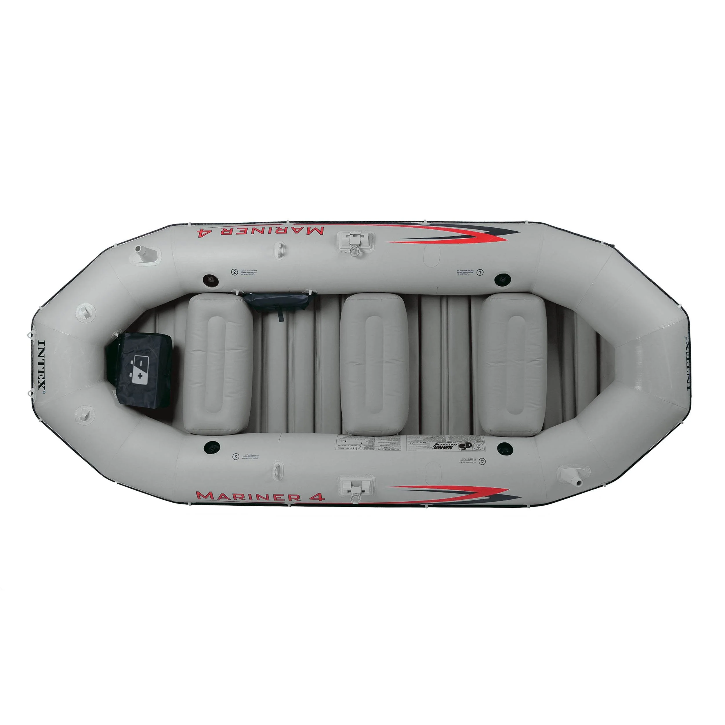 Intex Mariner 4-Person Inflatable River Lake Dinghy Boat and Oars Set (2 Pack) - Image 3