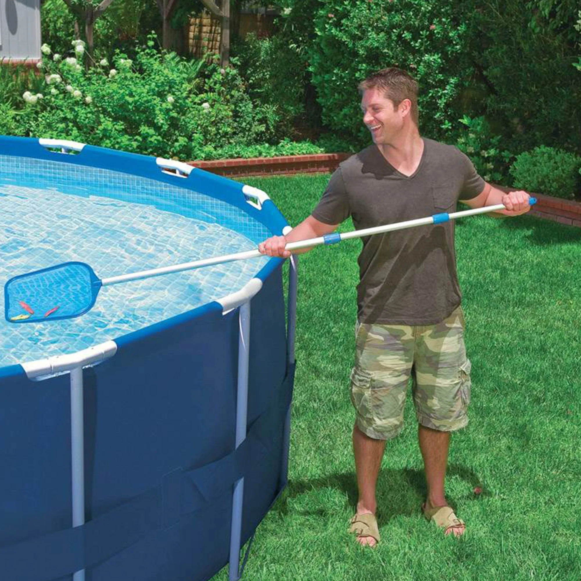 Intex Metal Frame 10' x 30" Swimming Pool with Filter Pump and Maintenance Kit - Image 11