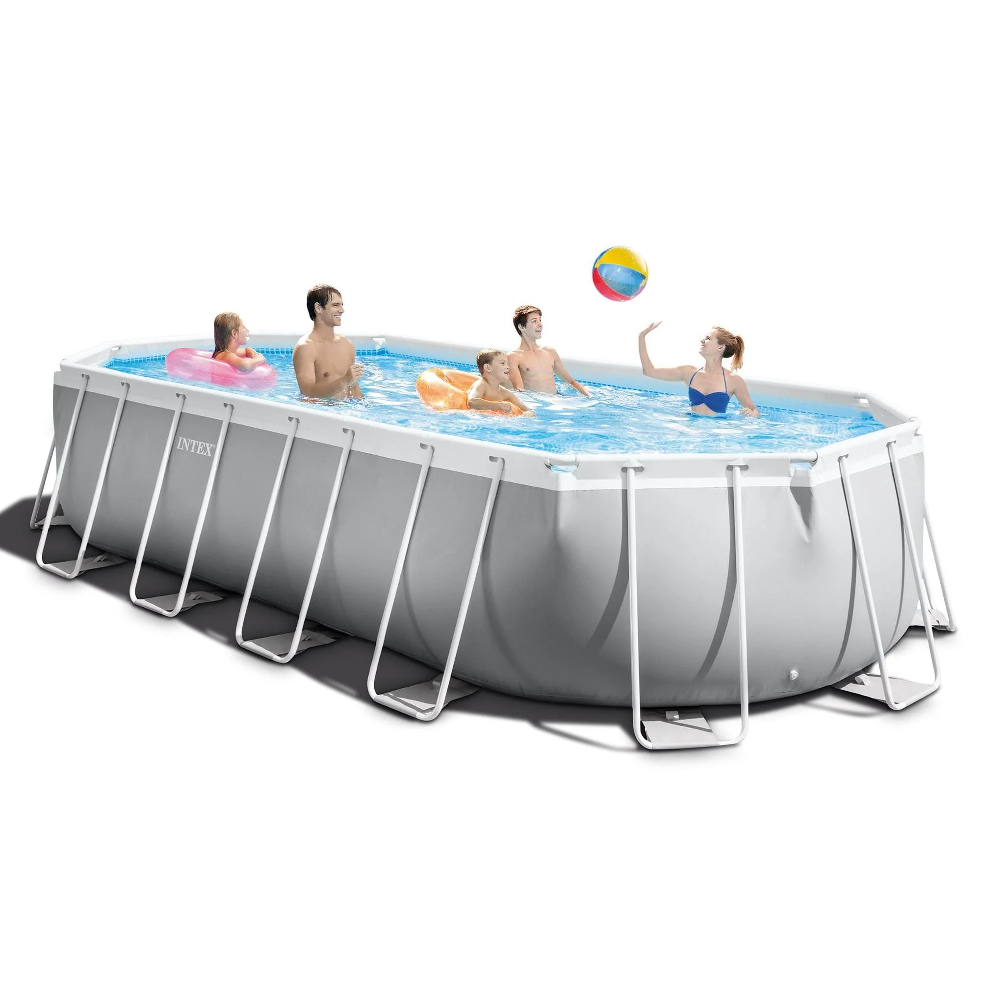 Intex Prism Pool Set with Inflatable Loungers (2 Pack) and Inflatable Cooler - Image 5