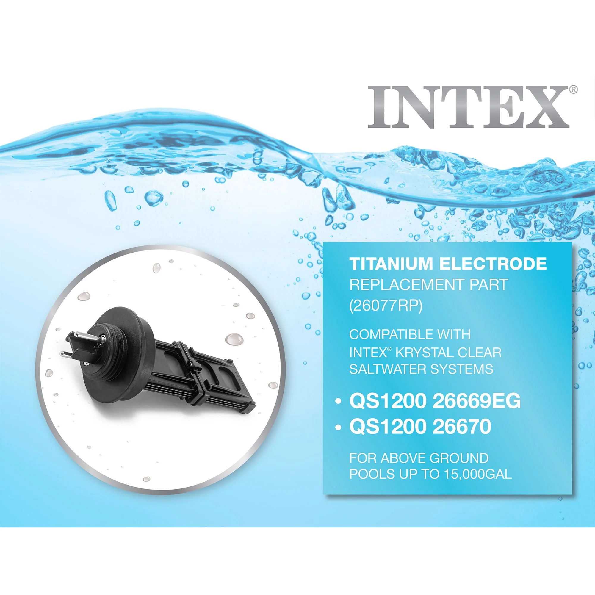 Intex Replacement Part Titanium Electrode for ECO6110 Saltwater Chlorine System - Image 2