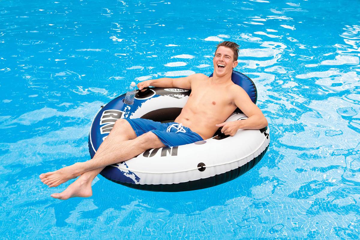 Intex River Run 1 Inflatable Floating Tube Raft for Lake, Pool (12 Pack) 58825EP - Image 6