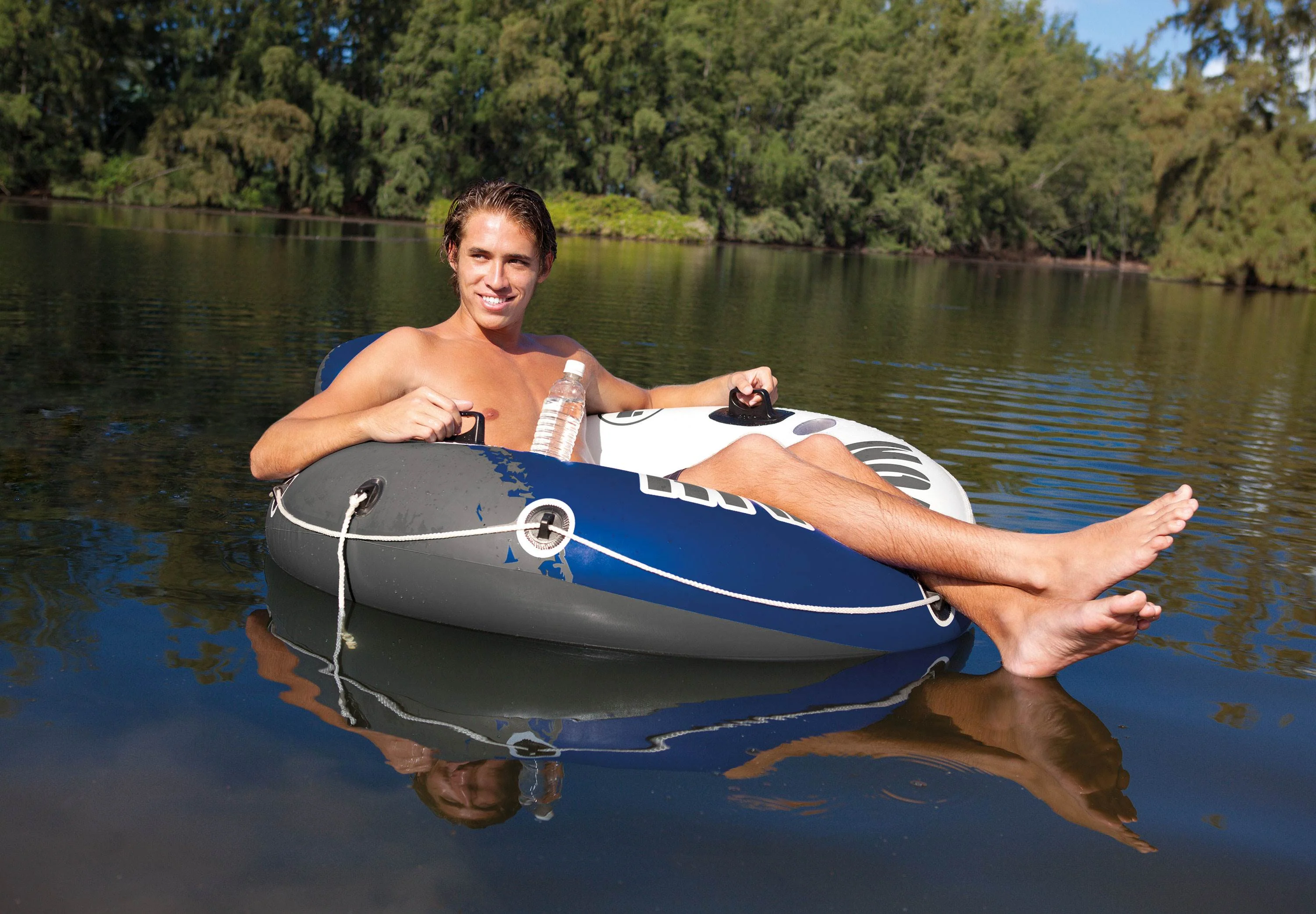 INTEX River Run 2 Inflatable Floating Lounge, 2 Pack & River Run 1 Inflatable - Image 11