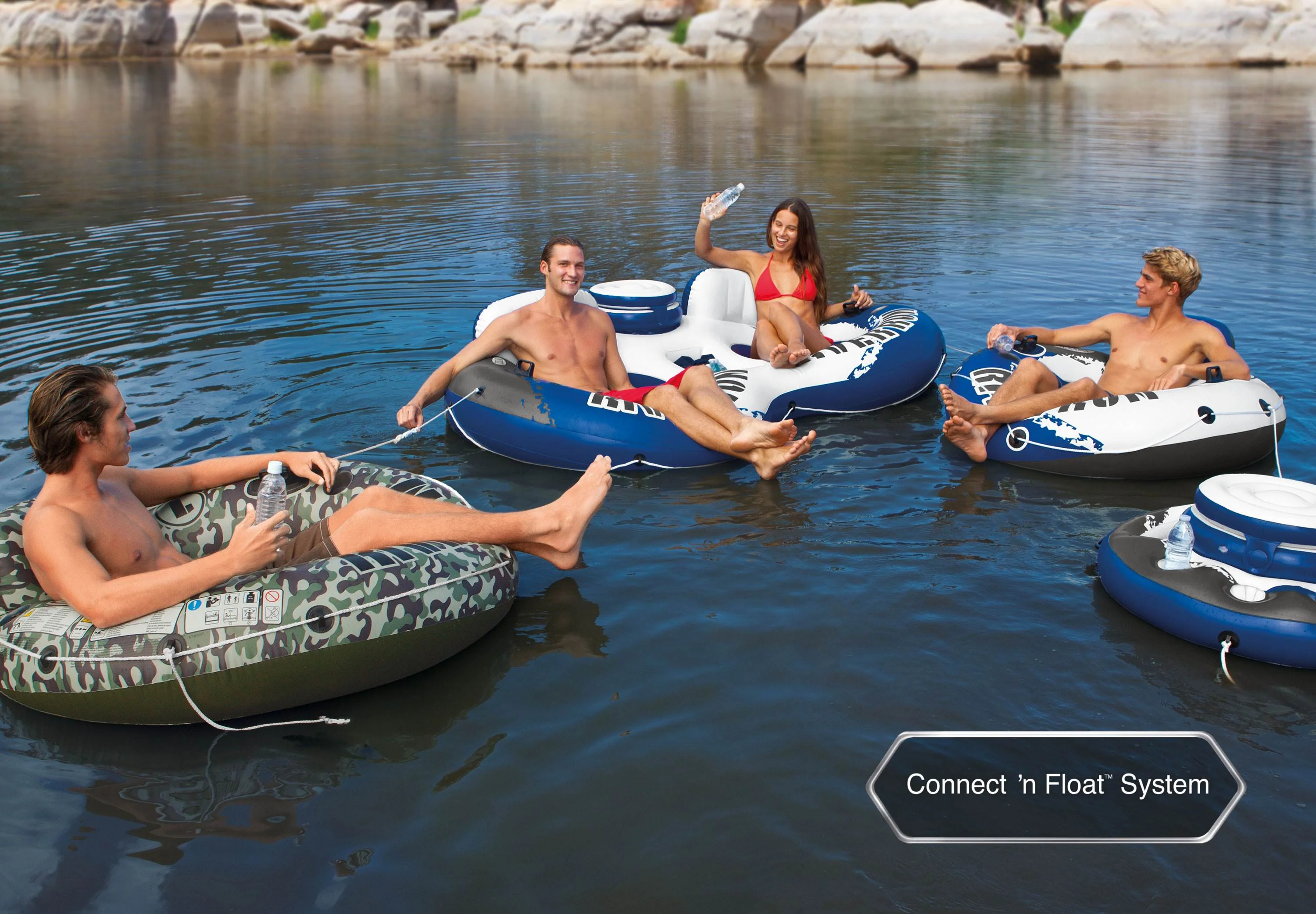 Intex River Run II 2 Person Float (2 Pack) & River Run I 1 Person Float (6 Pack) - Image 7