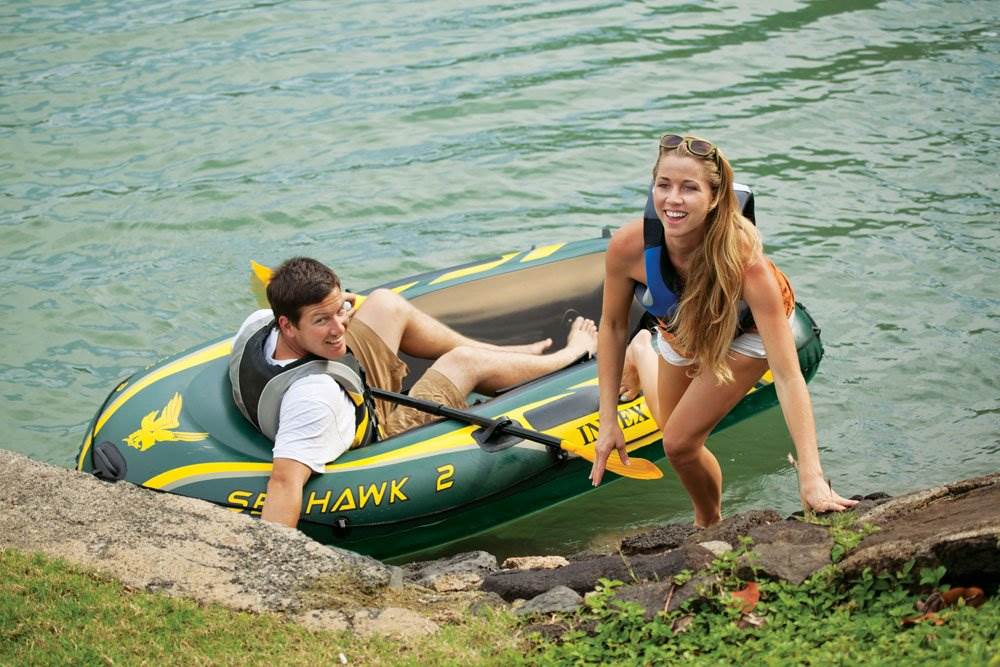Intex Seahawk 2 Inflatable Boat Set With Oars And Air Pump | 68347EP - Image 6