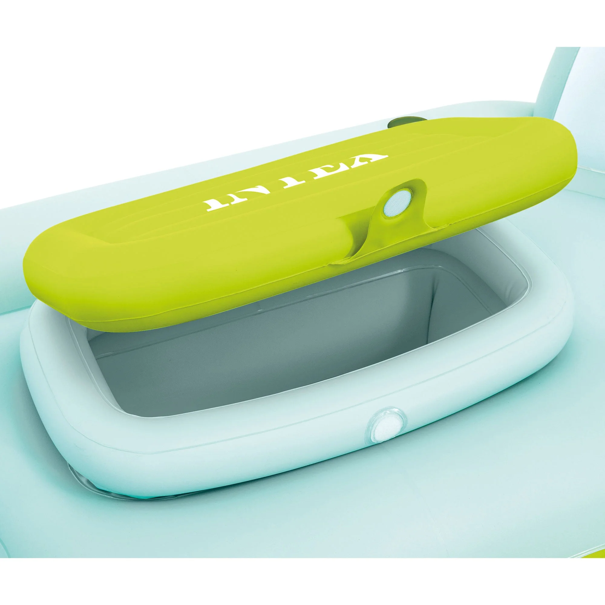 Intex Seascape Island Inflatable Water Lounge with Built In Cooler and Backrests for Adults - Image 12