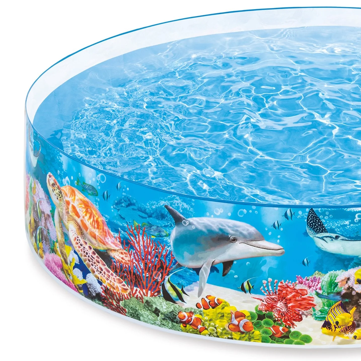 Intex SnapSet Kiddie 8 x 8 Foot Instant Swimming Pool, Deep Sea Blue (2 Pack) - Image 3