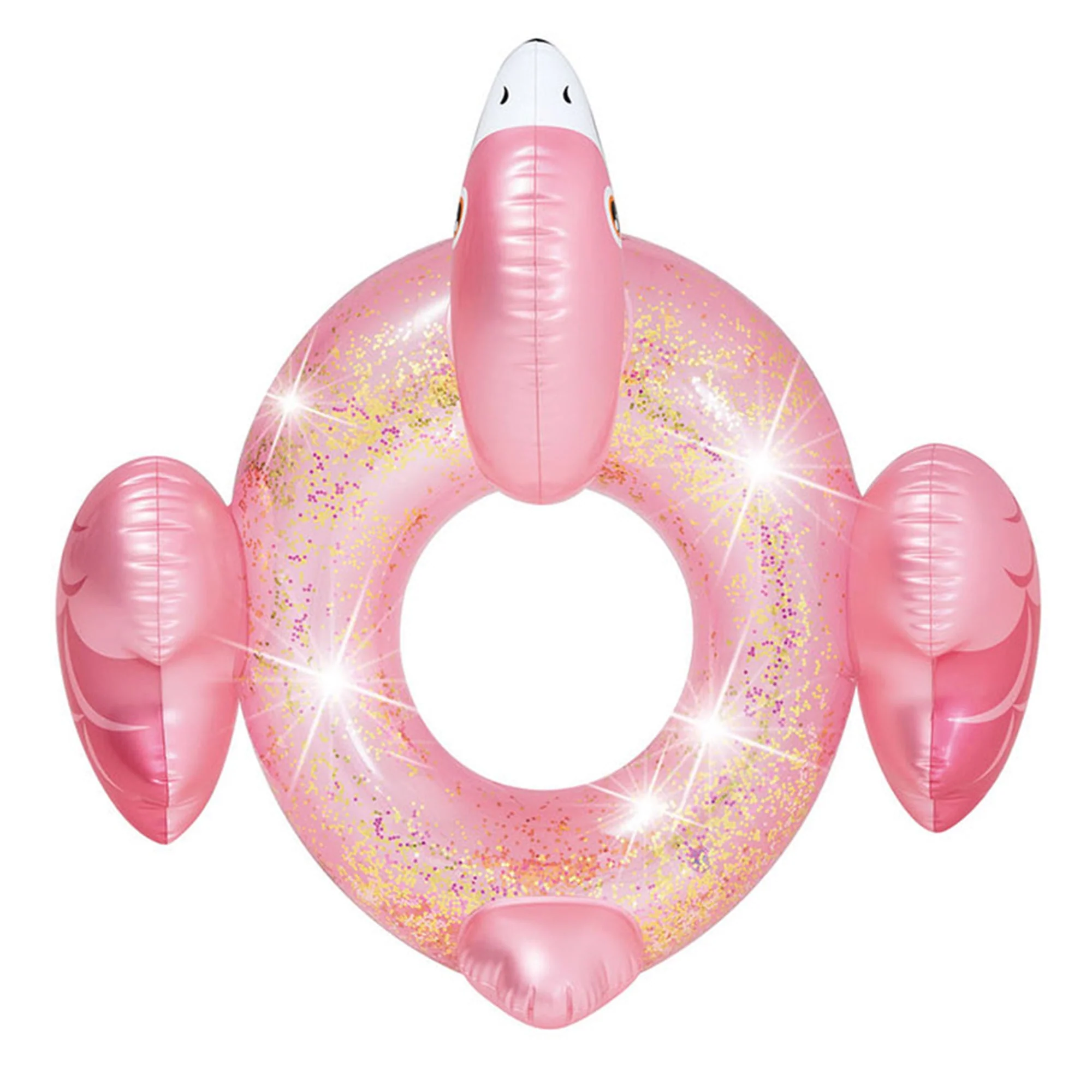Intex Sparkling Glitter Filled 12 Gauge Vinyl Flamingo Inflatable Pool Swim Tube - Image 3