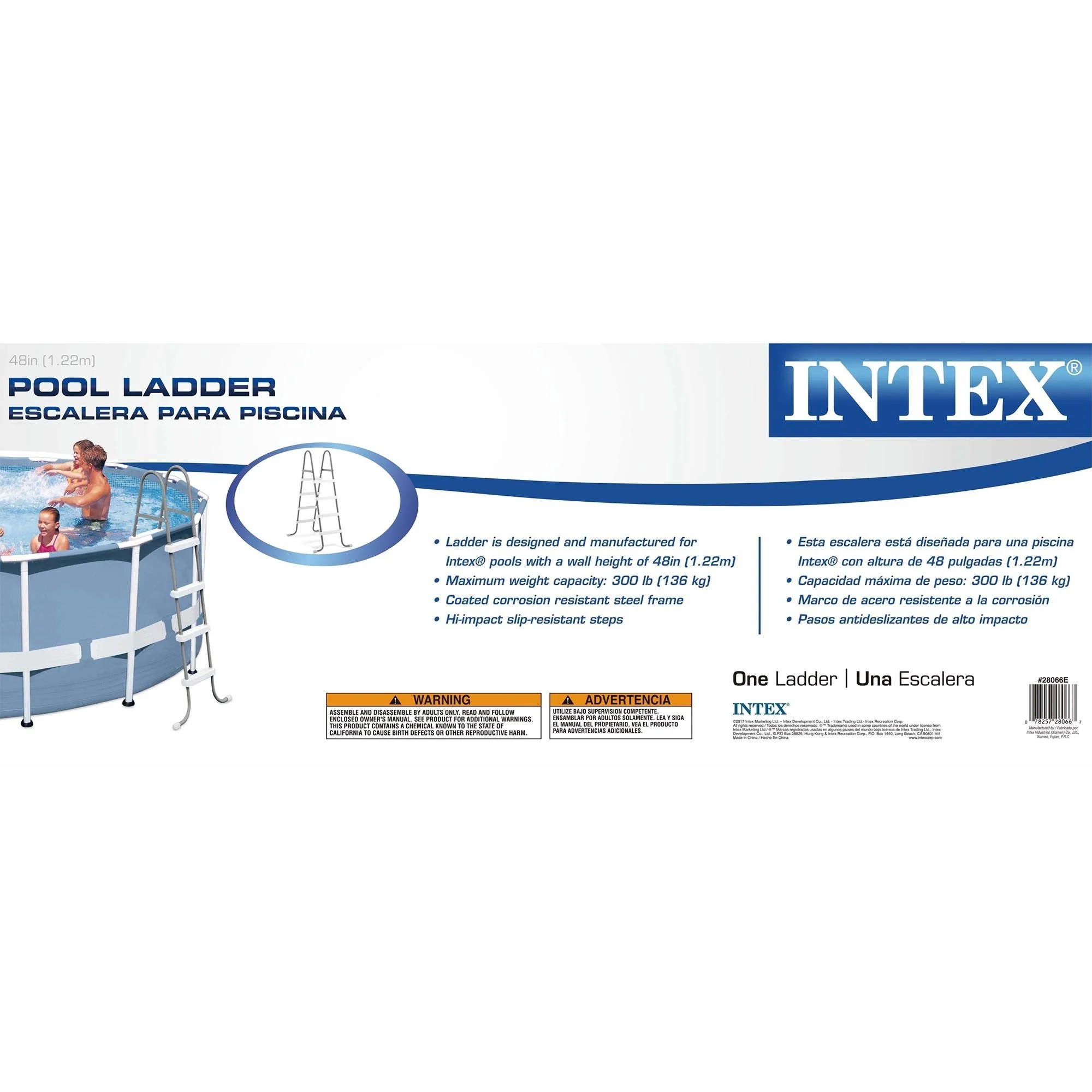 Intex Steel Frame Above Ground Pool Ladder & Intex 15 Ft Above Ground Pool Cover - Image 7