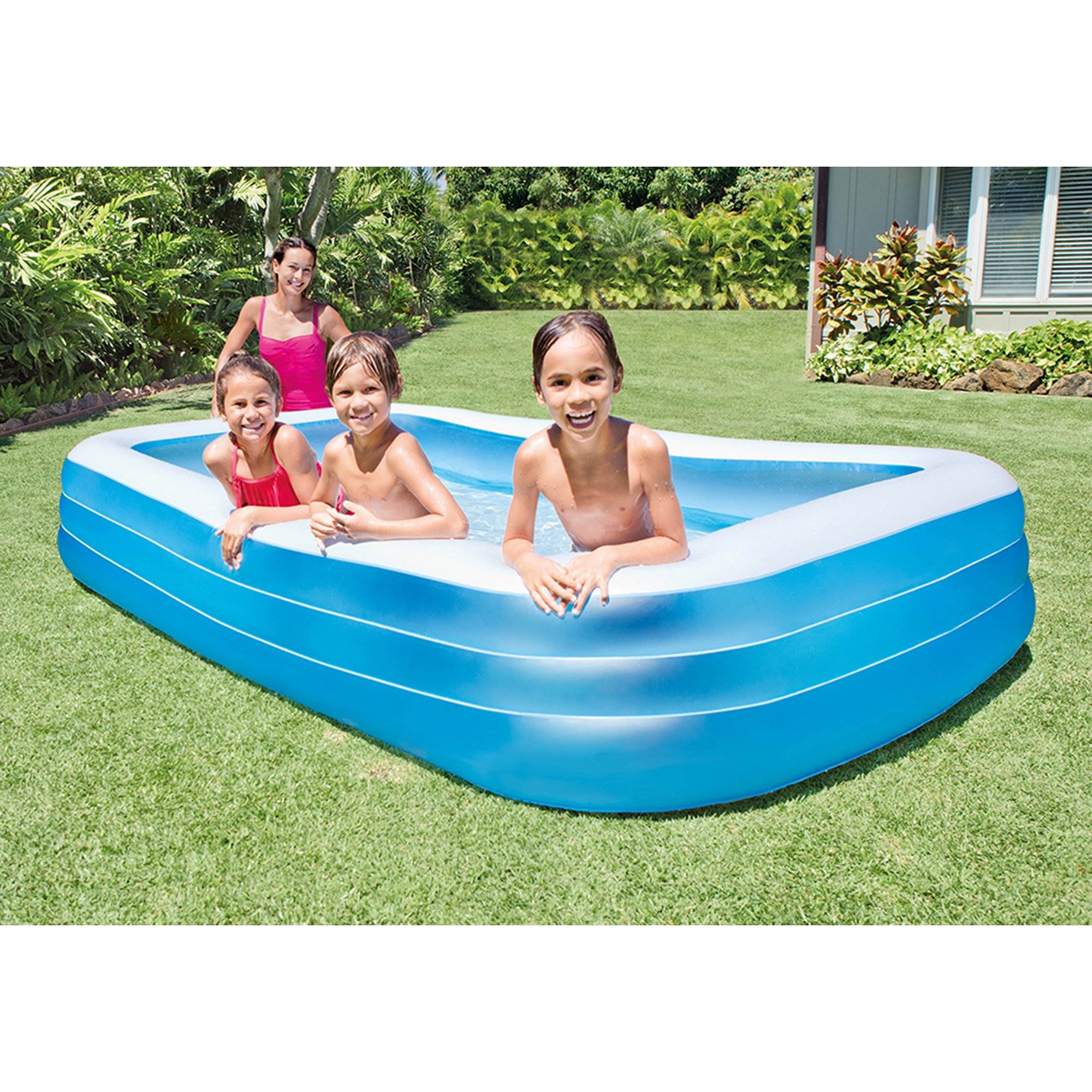 Intex Swim Center 72in x 120in Rectangular Inflatable Swimming Pool, 2 Pack - Image 3
