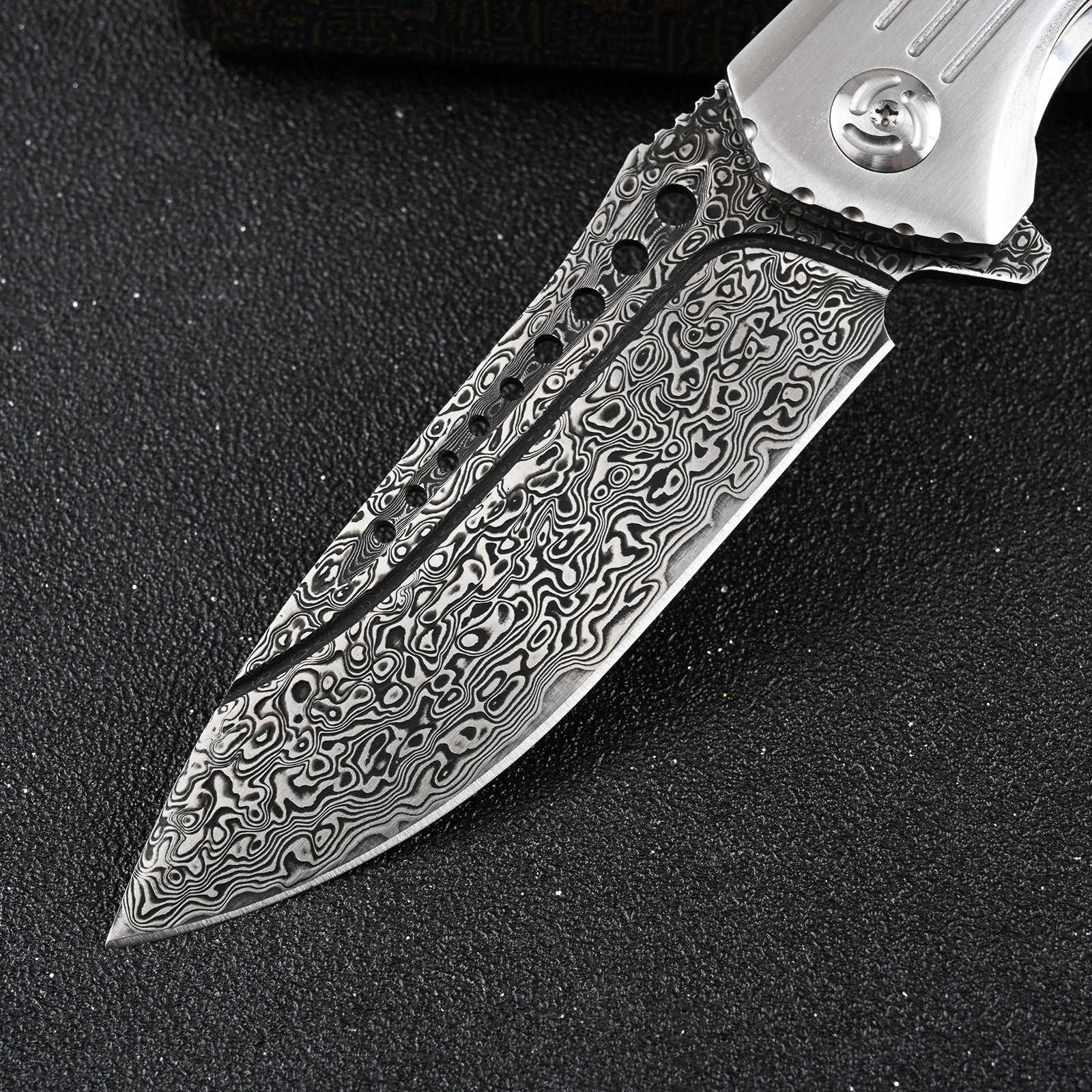 Ironbark Japanese Pocket Knife With VG-10 Damascus & Exotic Red Sandalwood Handle, Clip & Sheath - Image 2