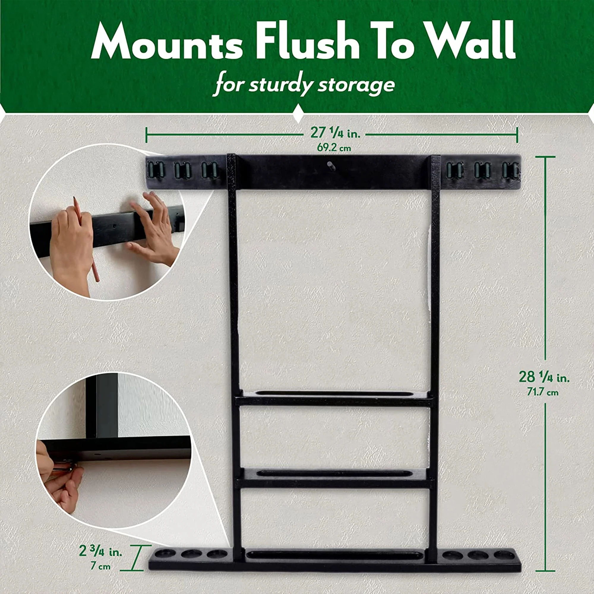 ISZY Billiards Wall Mounted Pool Accessories Billiard Ball and Stick Holder Rack - Image 6