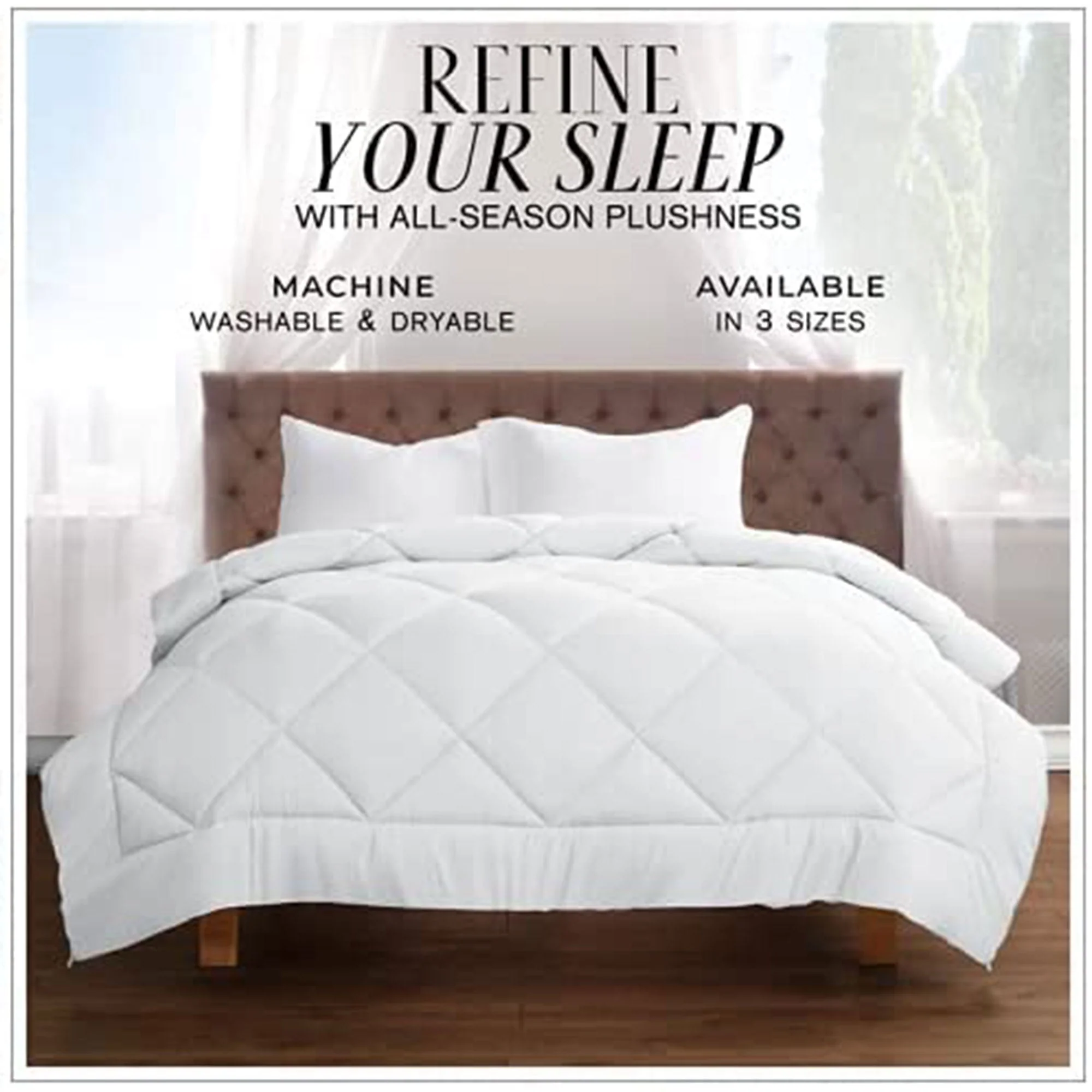 Italian Luxury 2100 Series Down Alternative Comforter, King/Cal King Size, Aqua - Image 2