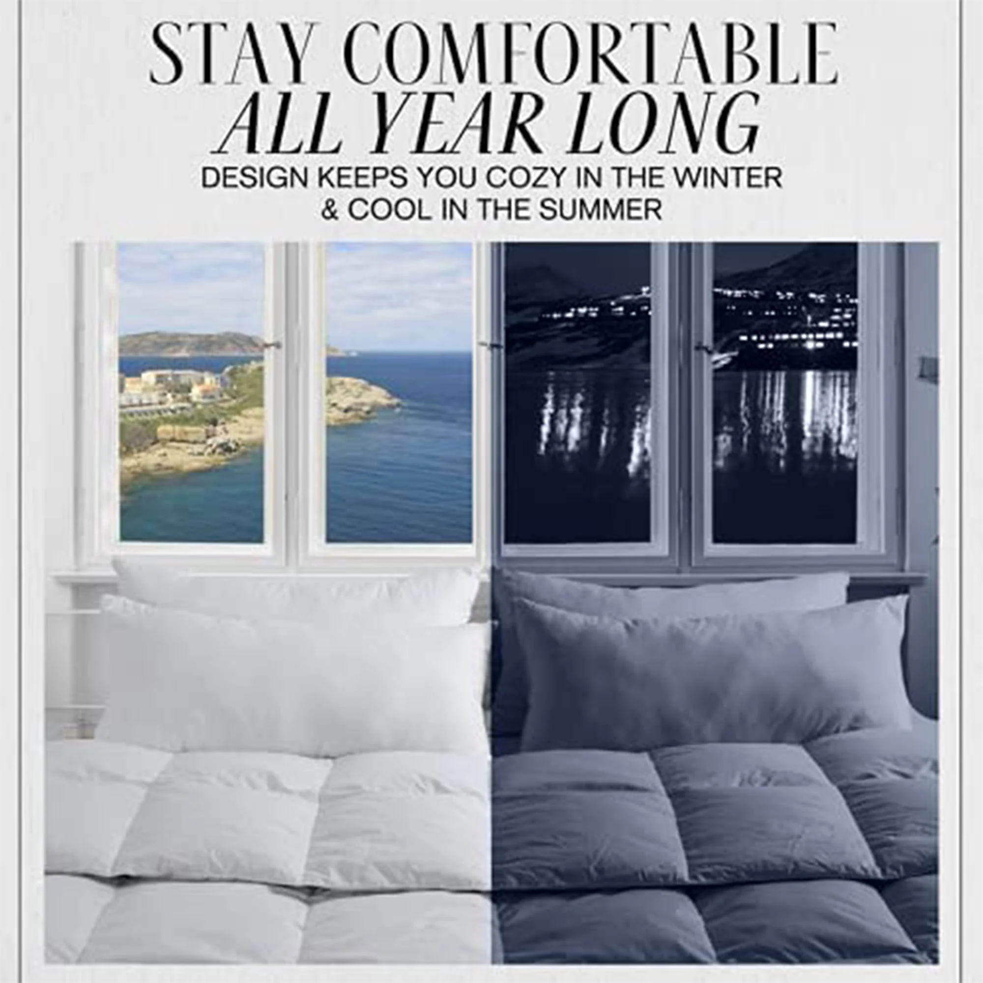Italian Luxury 2100 Series Down Alternative Comforter, King/Cal King Size, Aqua - Image 5