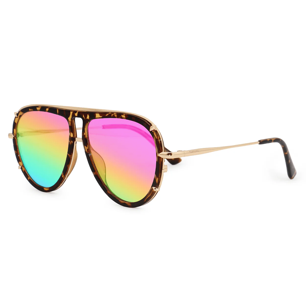 Ivy Luxe - Pride Tangle-Free Round Aviator Sunglasses - Image 3