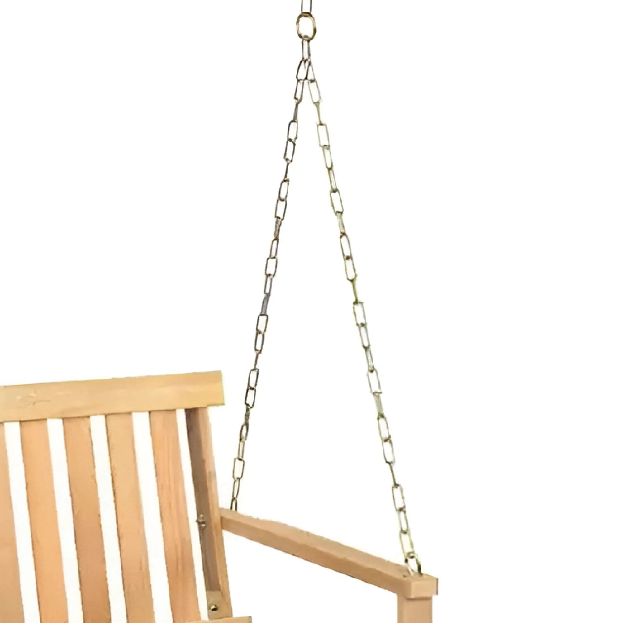 Jack Post Jennings Outdoor Traditional Patio Swing Hardwood Seat with Chains - Image 8
