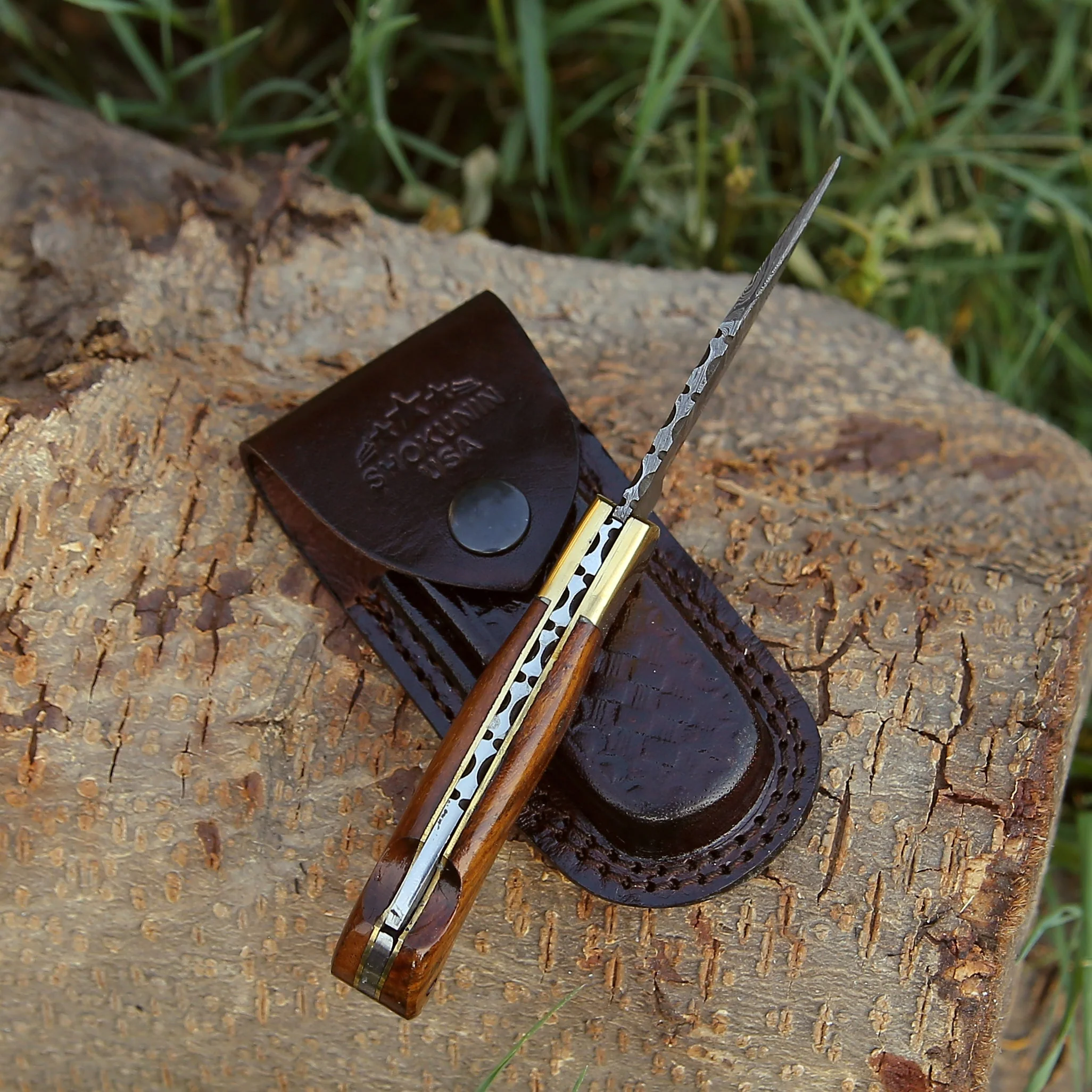 Jaguar Pocket Knife with Exotic Rosewood Handle - Image 6