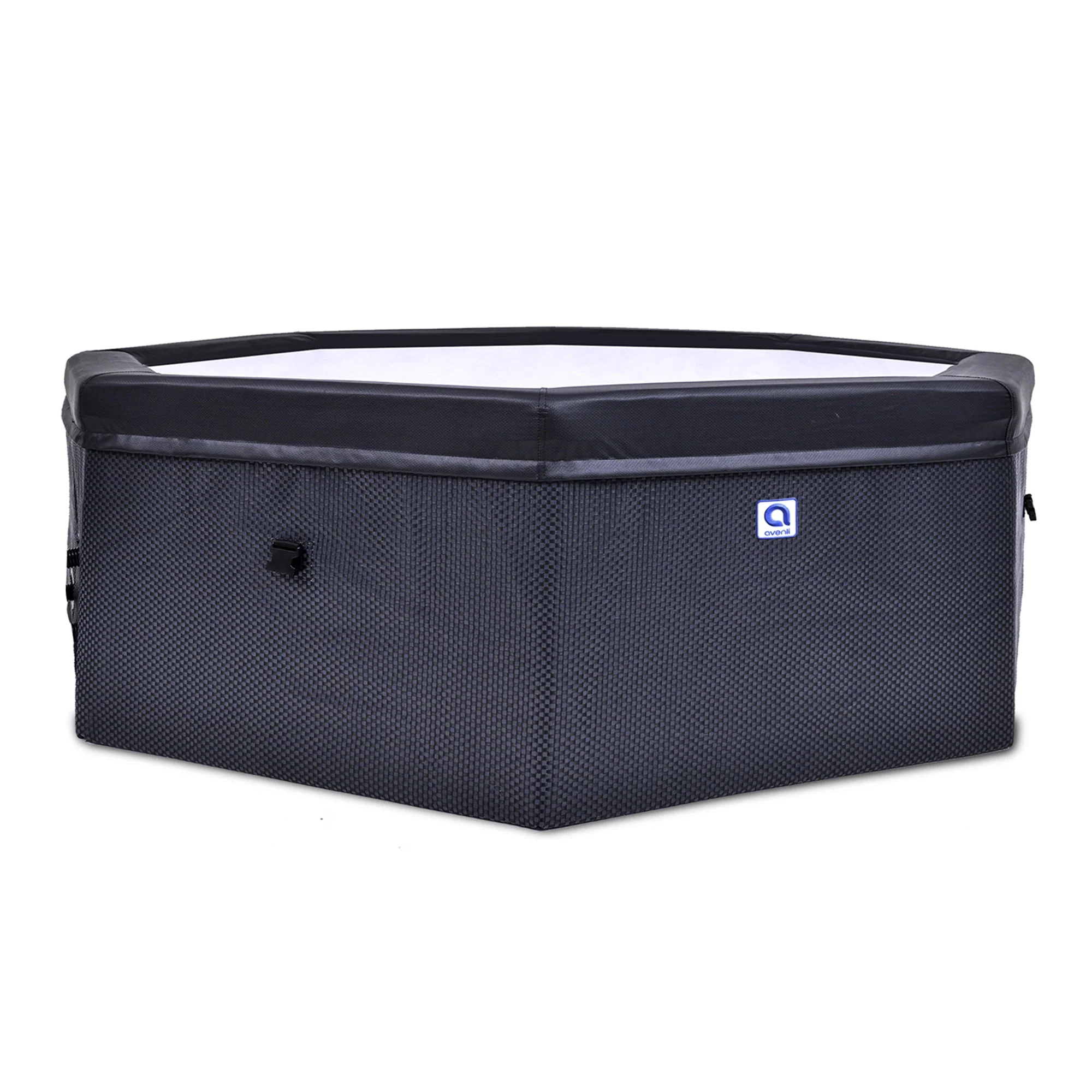 JLeisure Aegean 1,200 Liter 65 inch 6 Person Rigid Foam Wall Hot Tub Spa, Black - Image 7