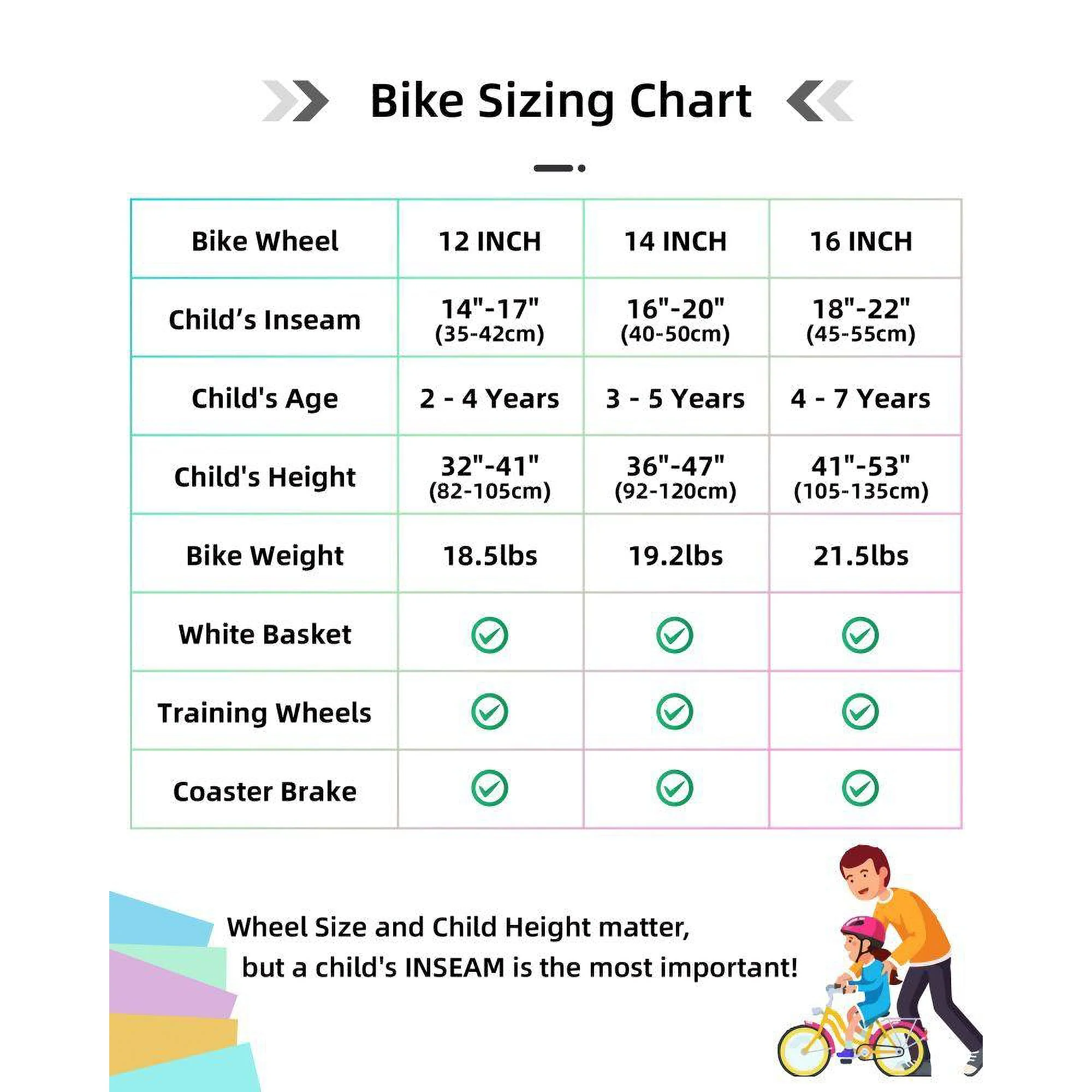 JOYSTAR Macarons Kids Bike for Girls Ages 4-7 with Training Wheels, 16", Rainbow - Image 7