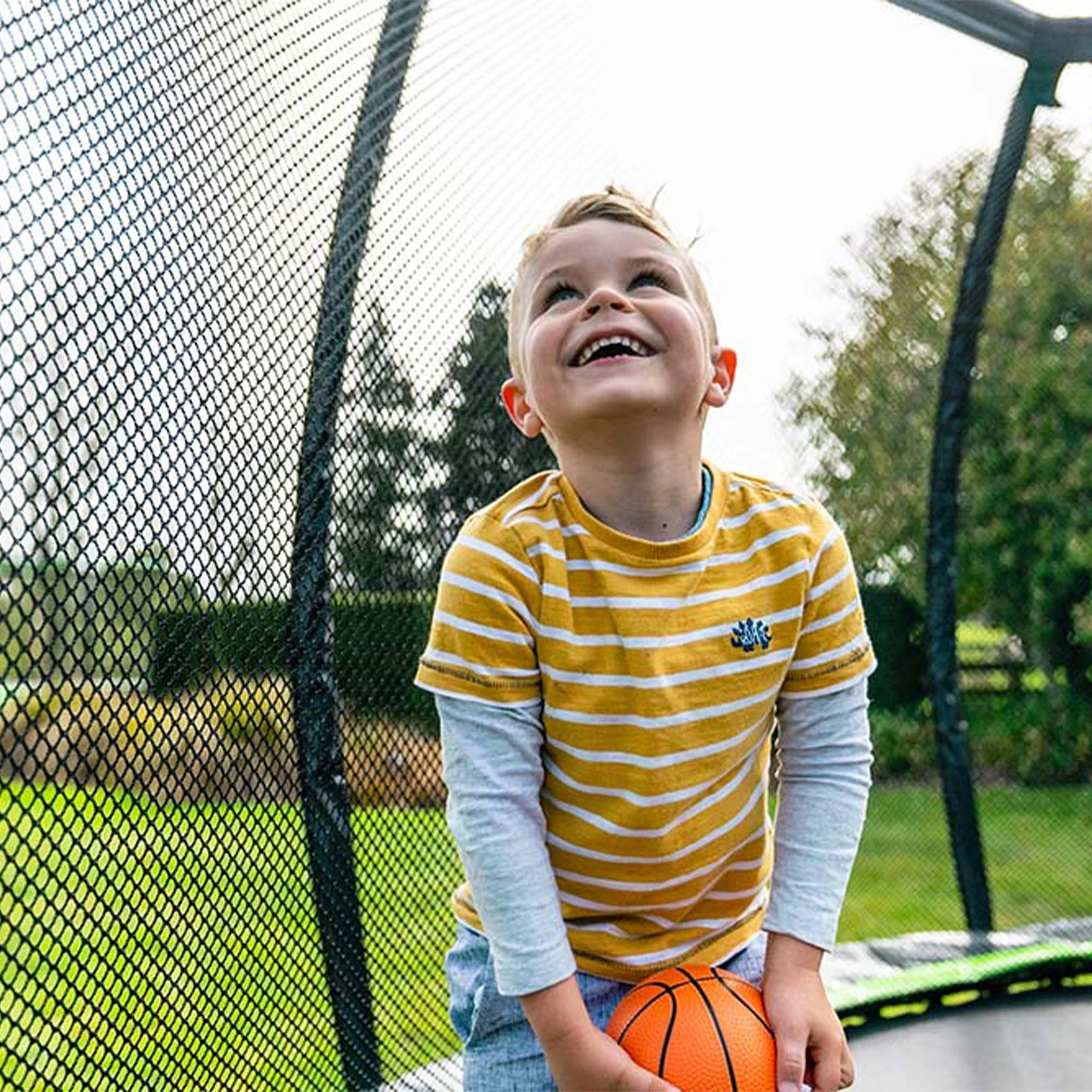 JumpFlex PROJAM Hero Basketball Hoop and Net Attachment for Trampolines, Black - Image 9