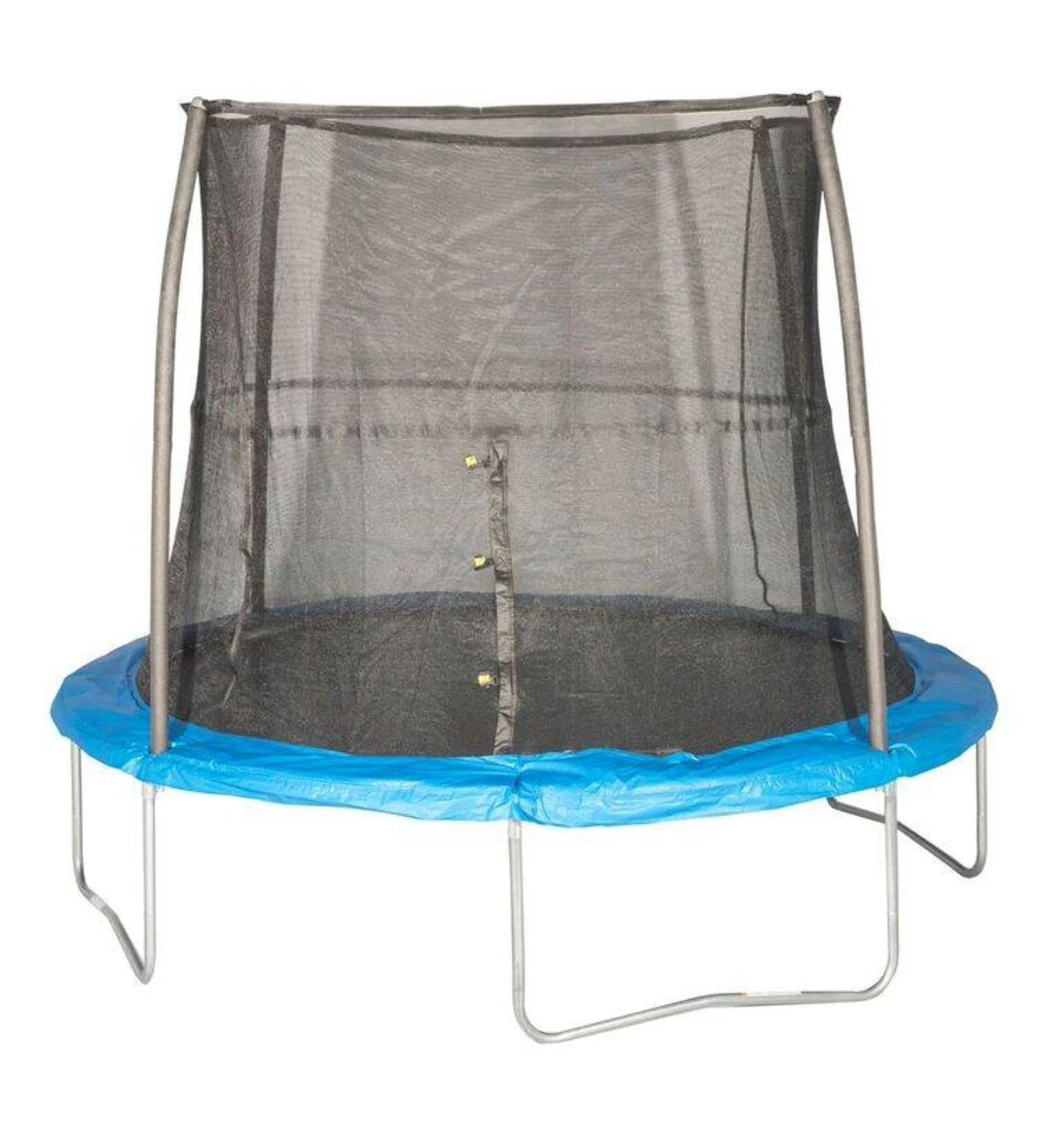 JumpKing JK10VC1 10 Foot Round Outdoor Trampoline w/ Safety Net Enclosure, Blue