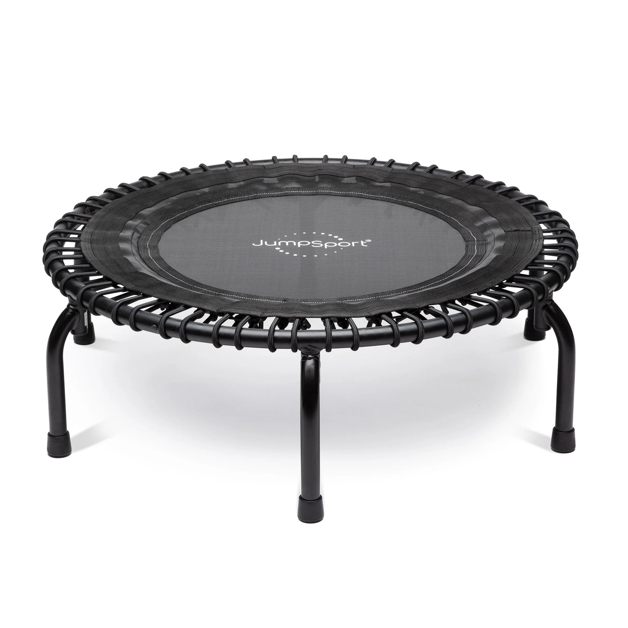 JumpSport 350 Indoor Lightweight 39" Fitness Trampoline, Black with White Frame - Image 2