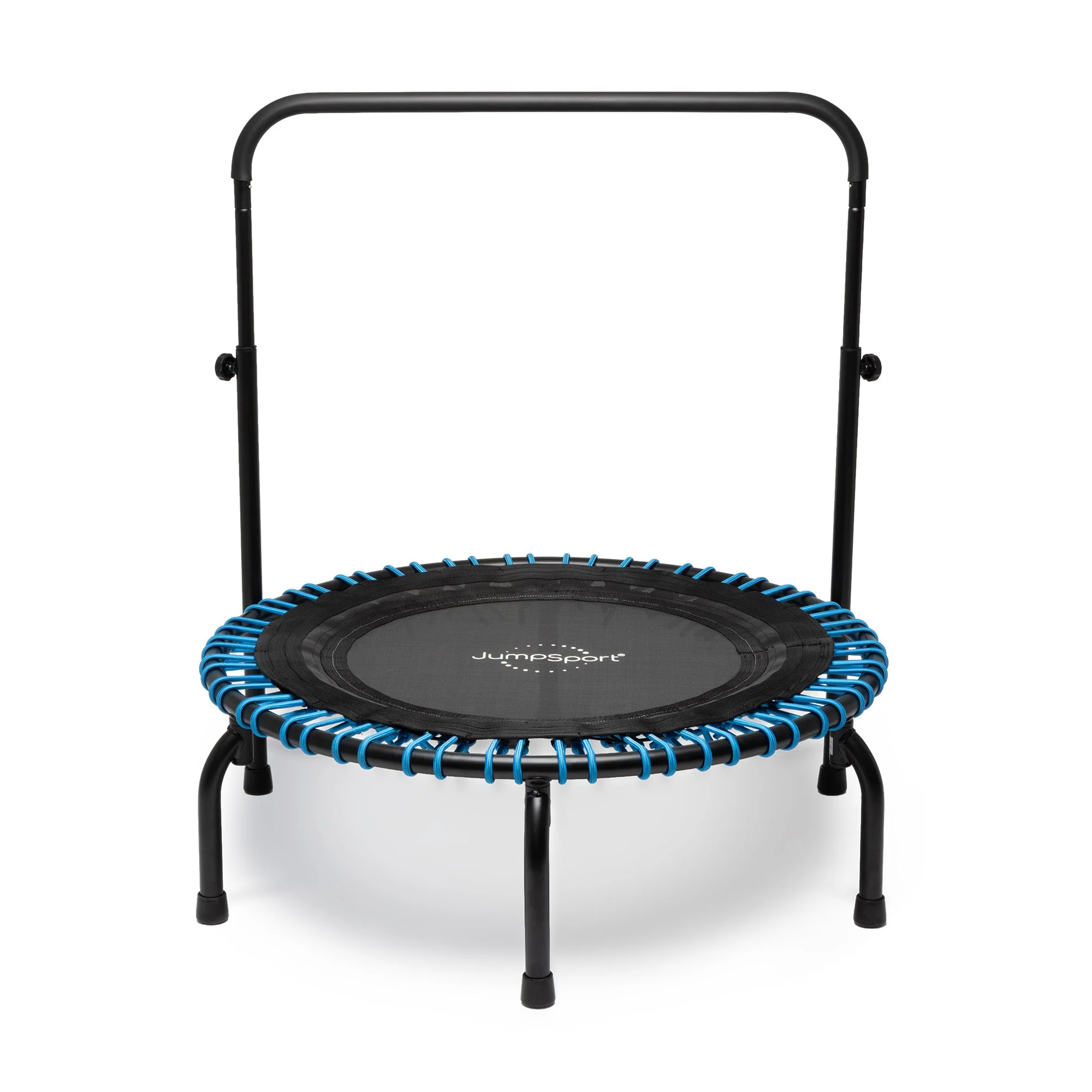 JumpSport 350 Series 39" Trampoline & Handle Bar Bundle, 30 Adjustable Bungees, Stable No-Tip Arched Legs, & 60 Day Streaming Trial - Image 3