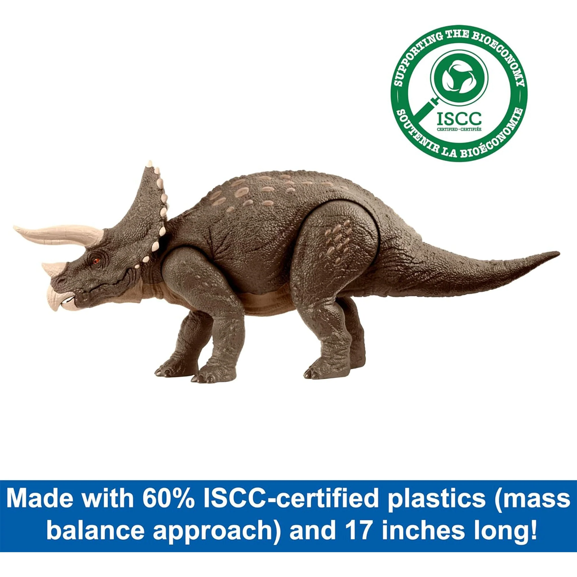 Jurassic World Triceratops Dinosaur Toy Habitat Defender Figure for 4 Years Plus - Image 5