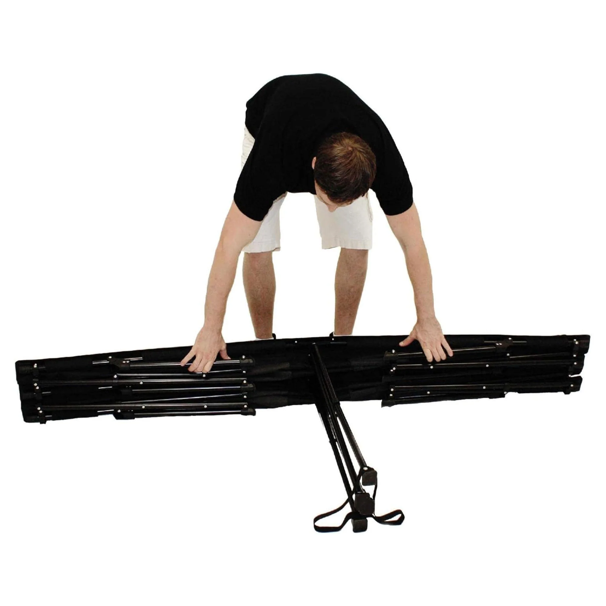 Kamp-Rite Double Kwik Cot Quick Setup 2 Person Sleeping Bed w/ Carry Bag, Black - Image 4