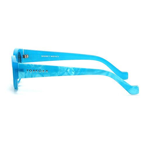 Kat x Money Moves - Blue Cateye Sunglasses - Image 5