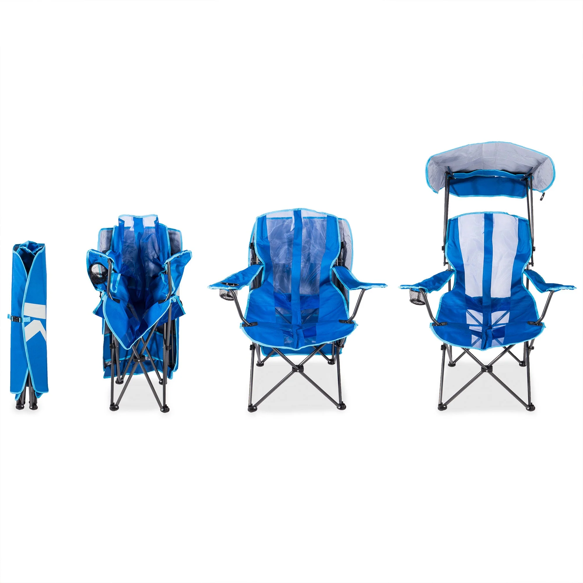 Kelsyus Premium Folding Portable Camping Chair with 50+ UPF Canopy & Cup Holder - Image 4