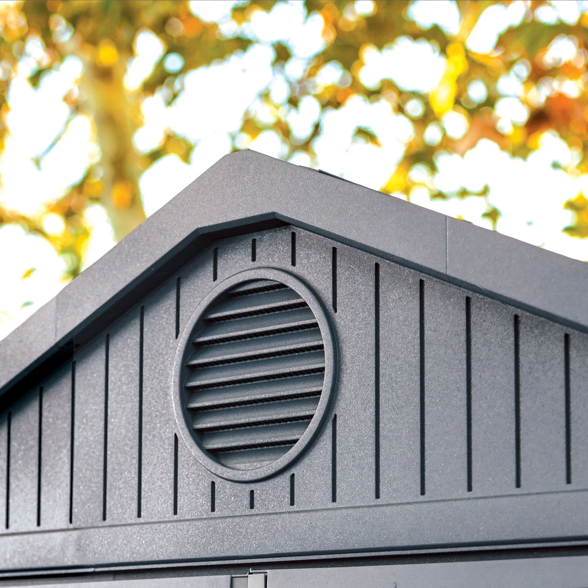 Keter Darwin 6 Foot x 8 Foot Outdoor Garden Tool Storage Shed w/Window, Graphite - Image 10